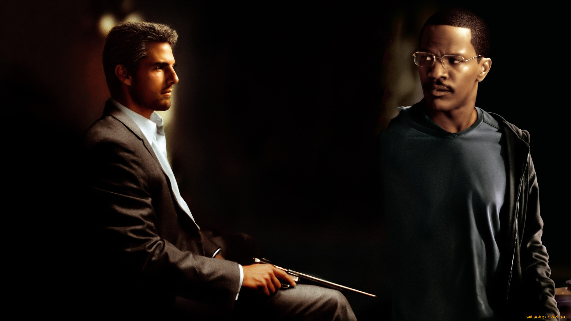 кино, фильмы, collateral, мужчины, пистолет