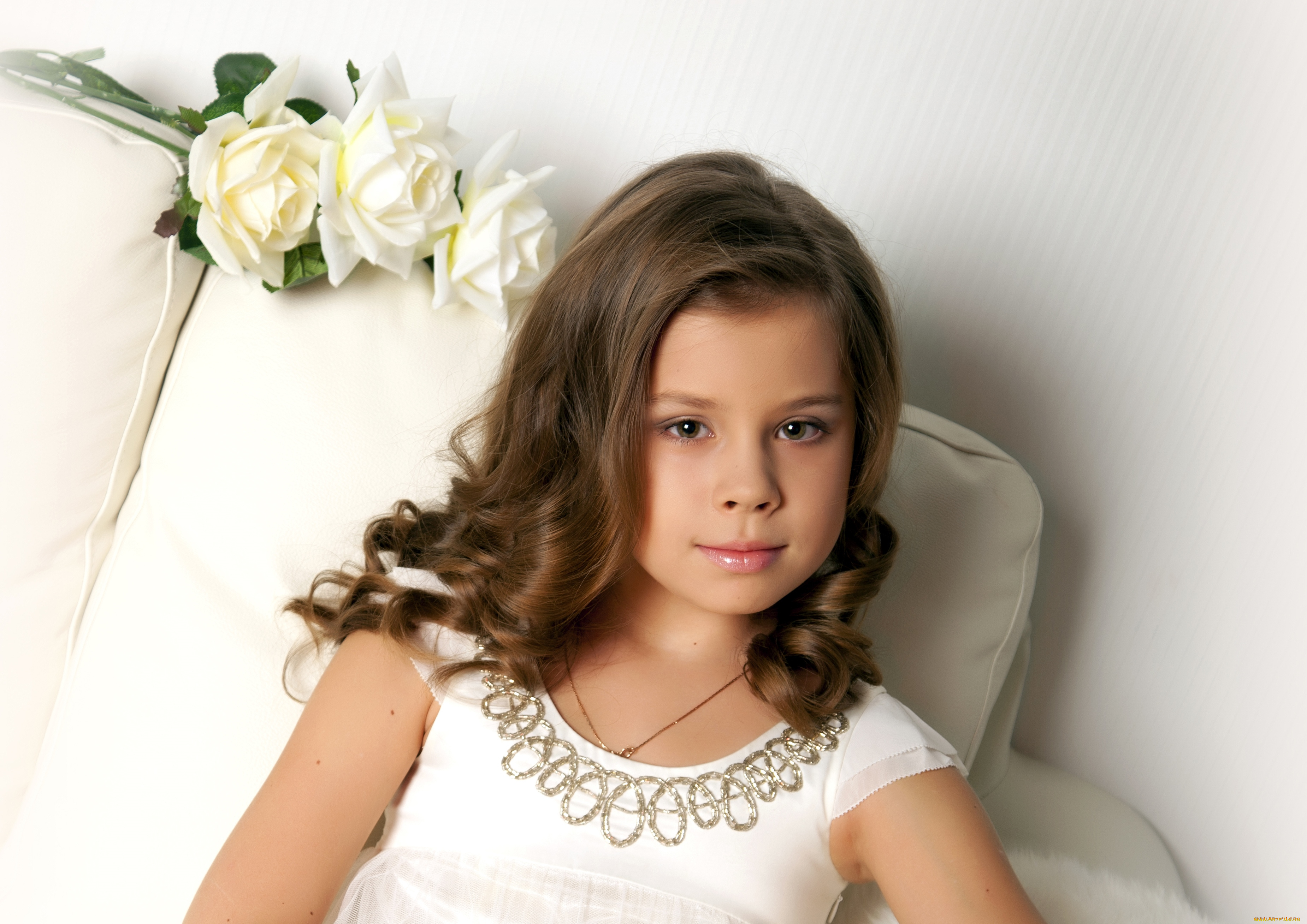 разное, дети, девочка, розы