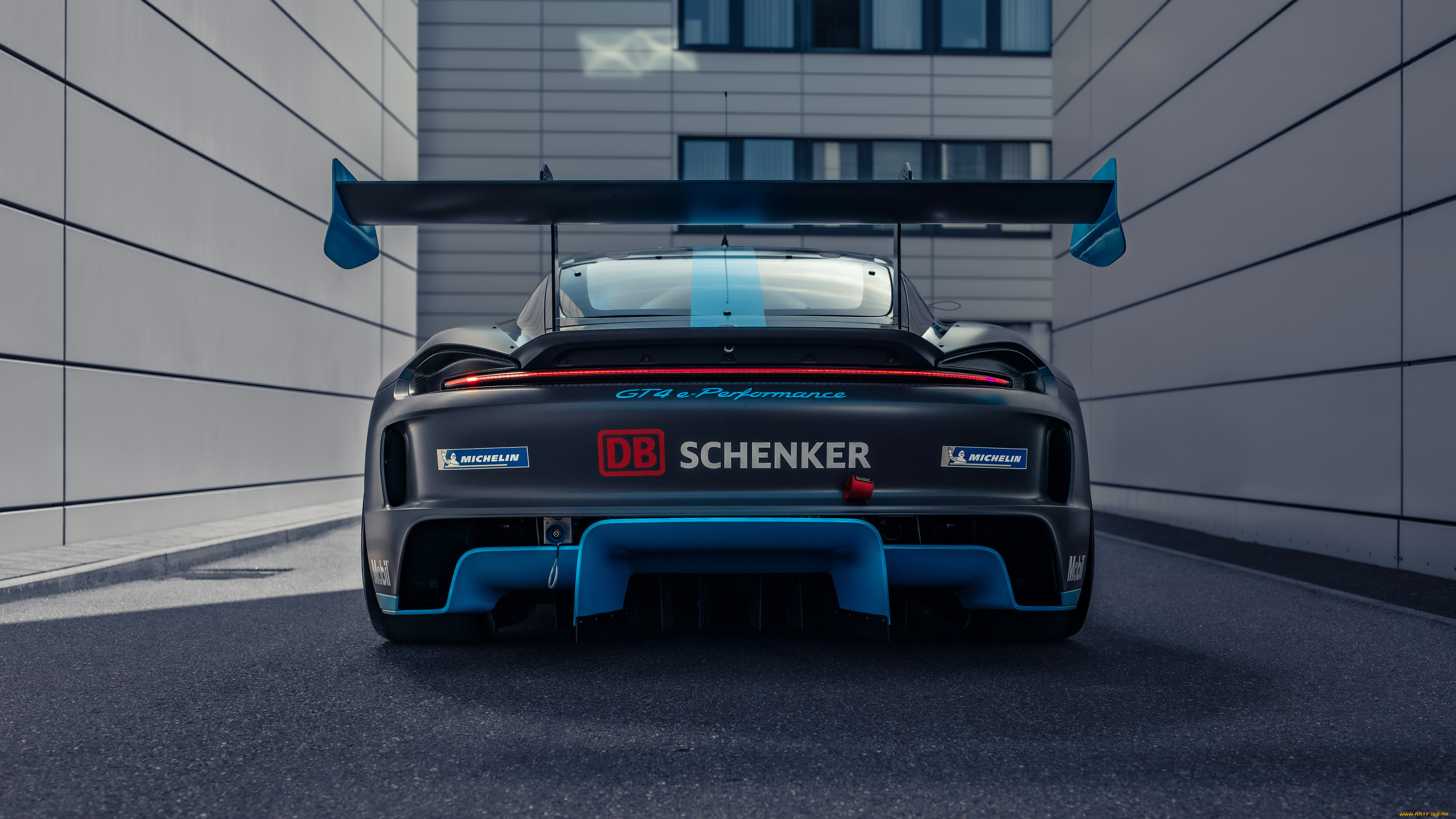 спорт, мотоспорт, porsche718, cayman, gt4, eperformance, 2022, спорткар, вид, сзади