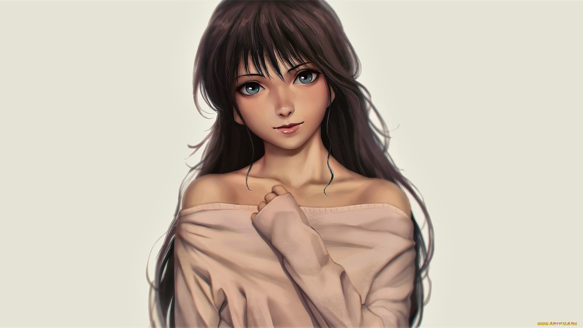 аниме, unknown, , другое, , девушка, свитер