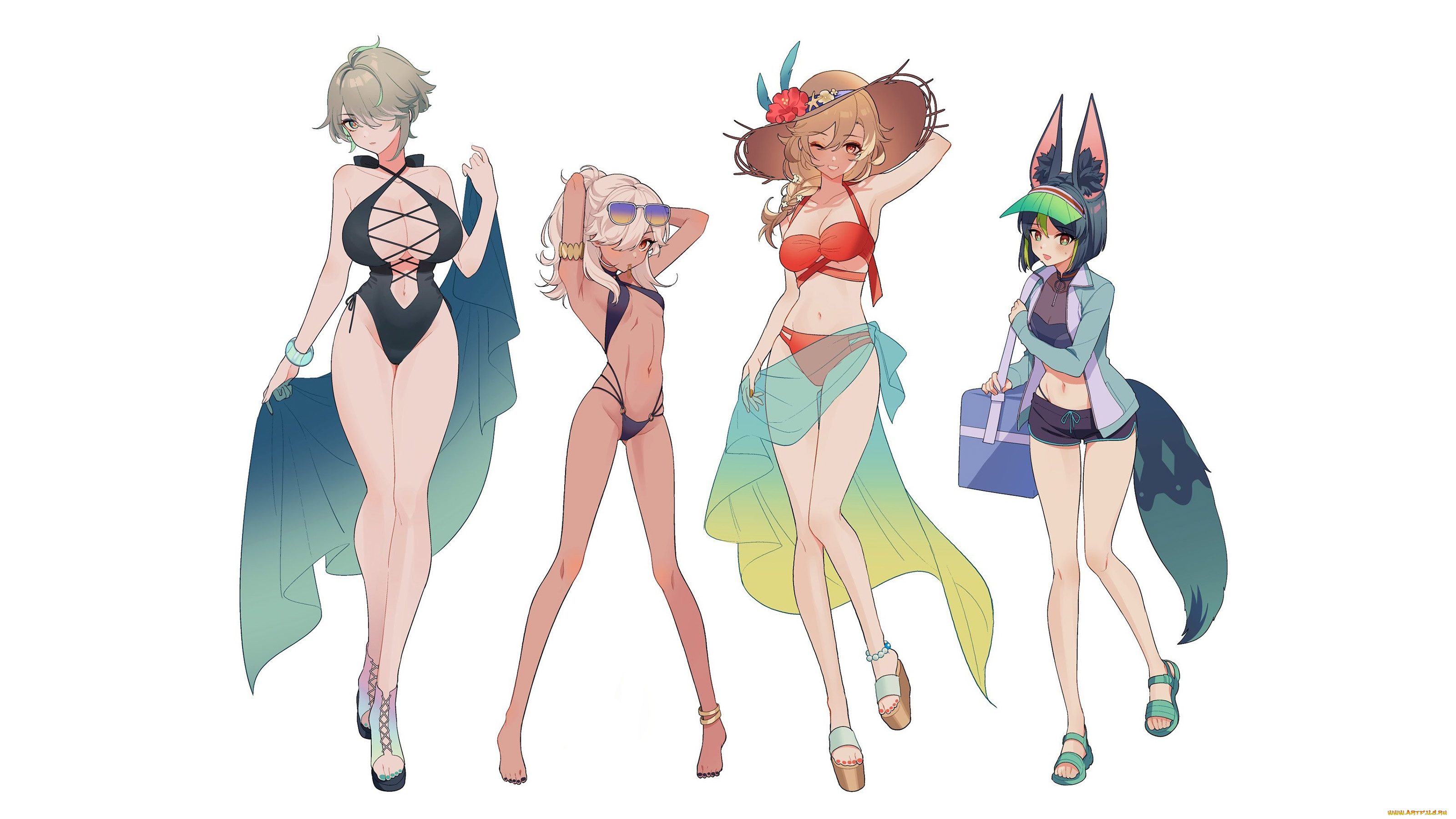 аниме, genshin, impact, alhaitham, cyno, tighnari, kaveh, genshin, impact