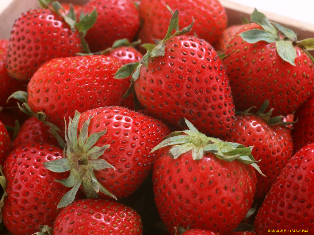 еда, клубника, земляника