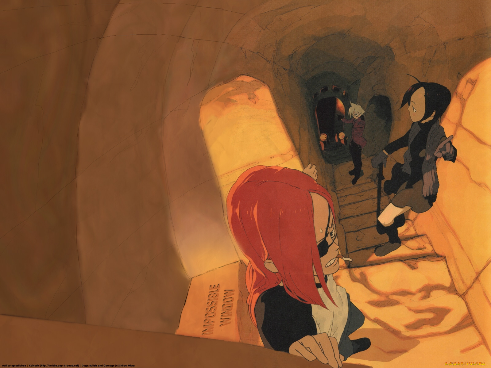 аниме, dogs, bullets, carnage