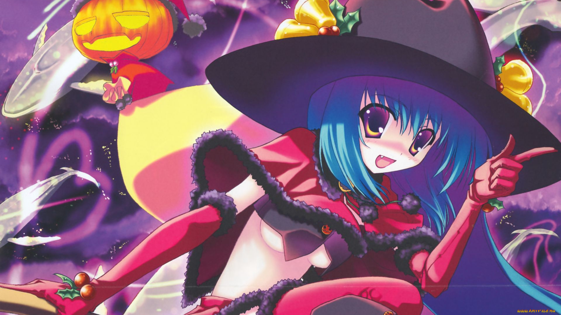 аниме, halloween, magic