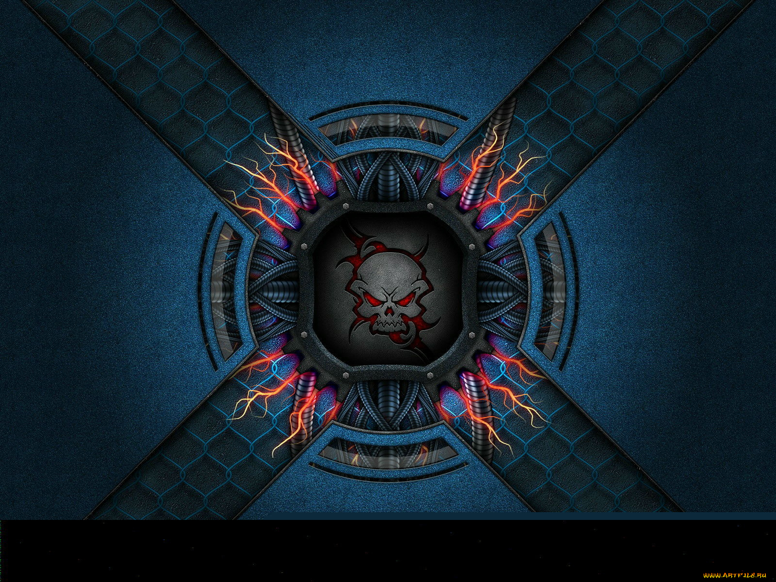 3д, графика, horror, ужас, череп