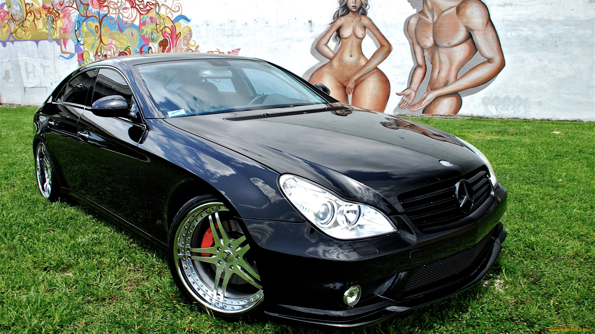 автомобили, mercedes, benz, мужчина, тюнинг, женьщина, графити, мерседес