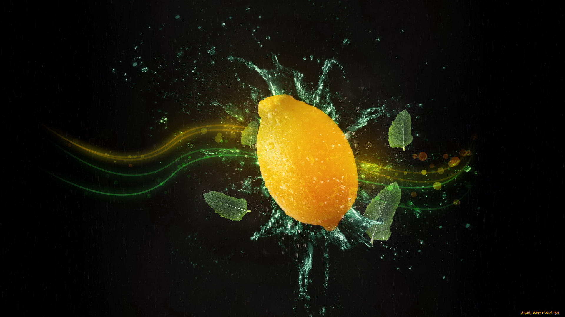 разное, компьютерный, дизайн, лимон