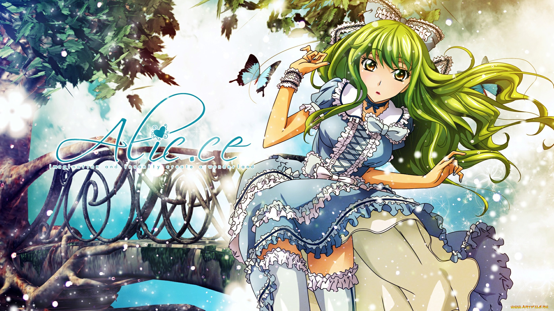 code, geass, lelouch, of, the, rebellion, аниме, платье, цветы, бабочка