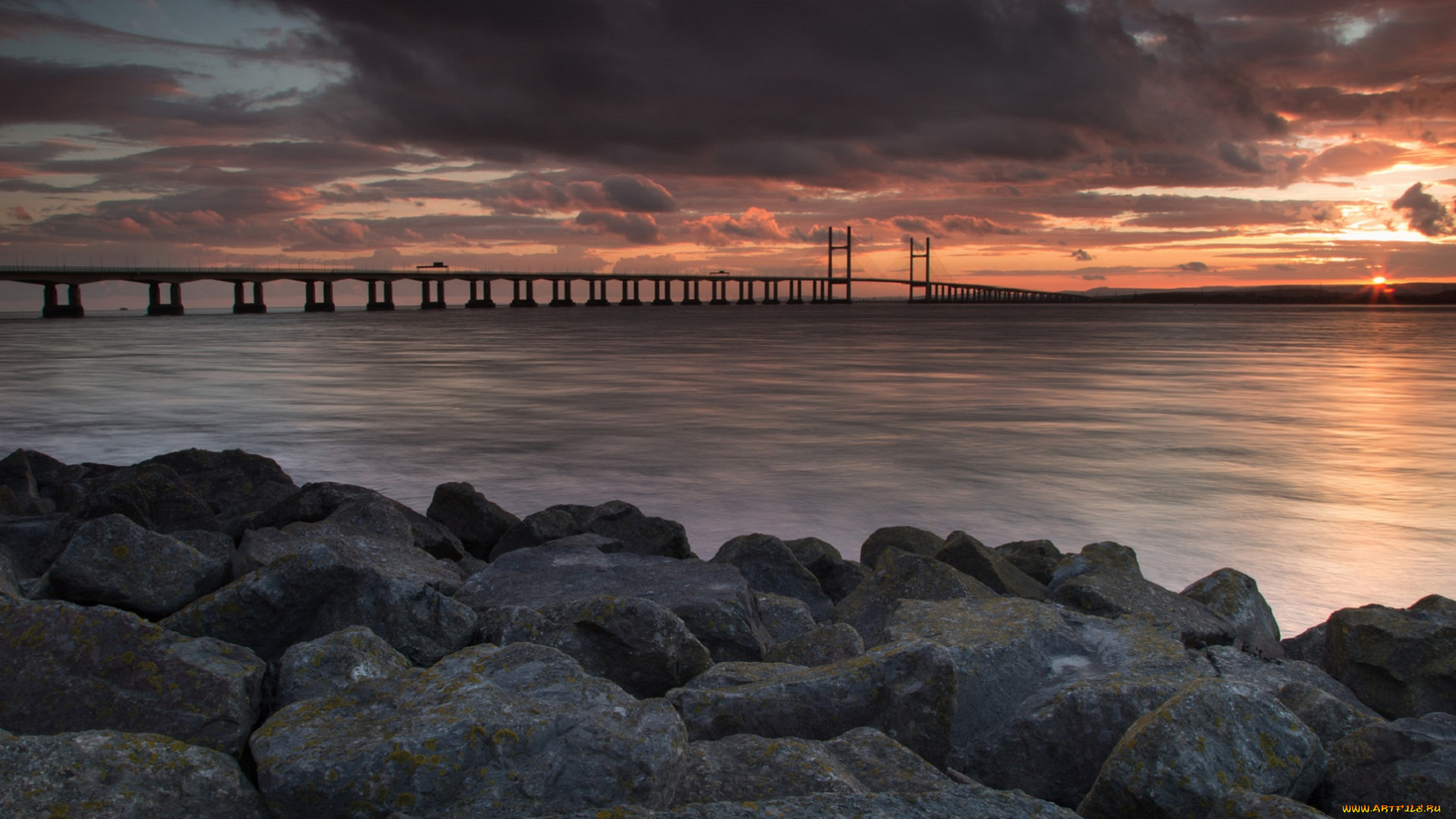 природа, восходы, закаты, закат, пейзаж, деревья, озеро