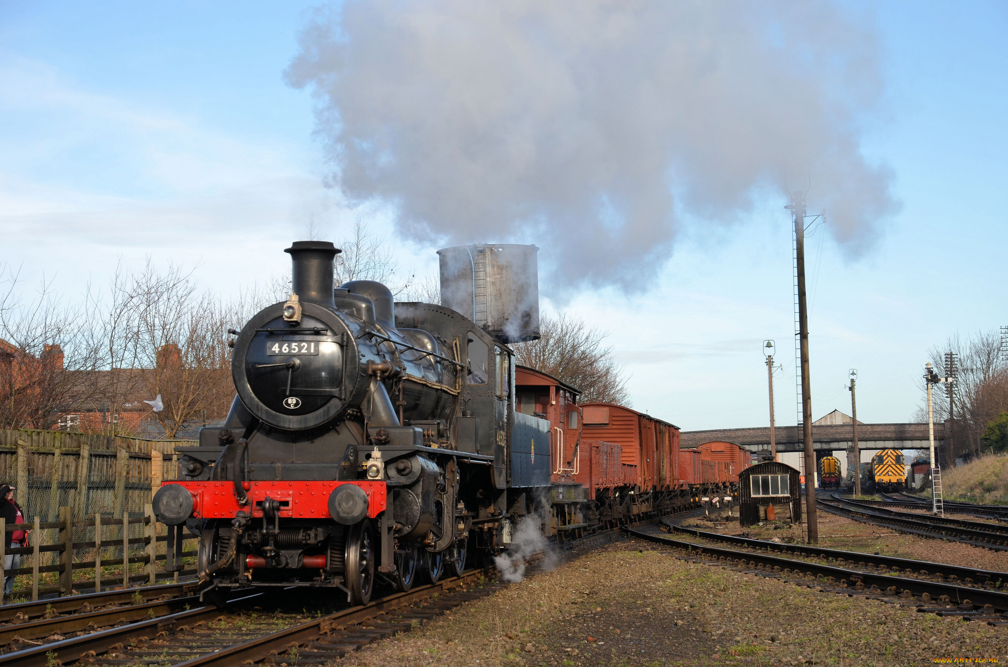 техника, паровозы, вагоны, паровоз, рельсы, дорога, железная