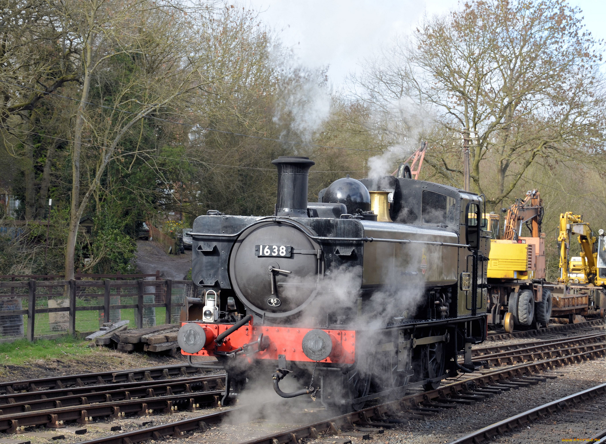 техника, паровозы, паровоз, рельсы, железная, дорога