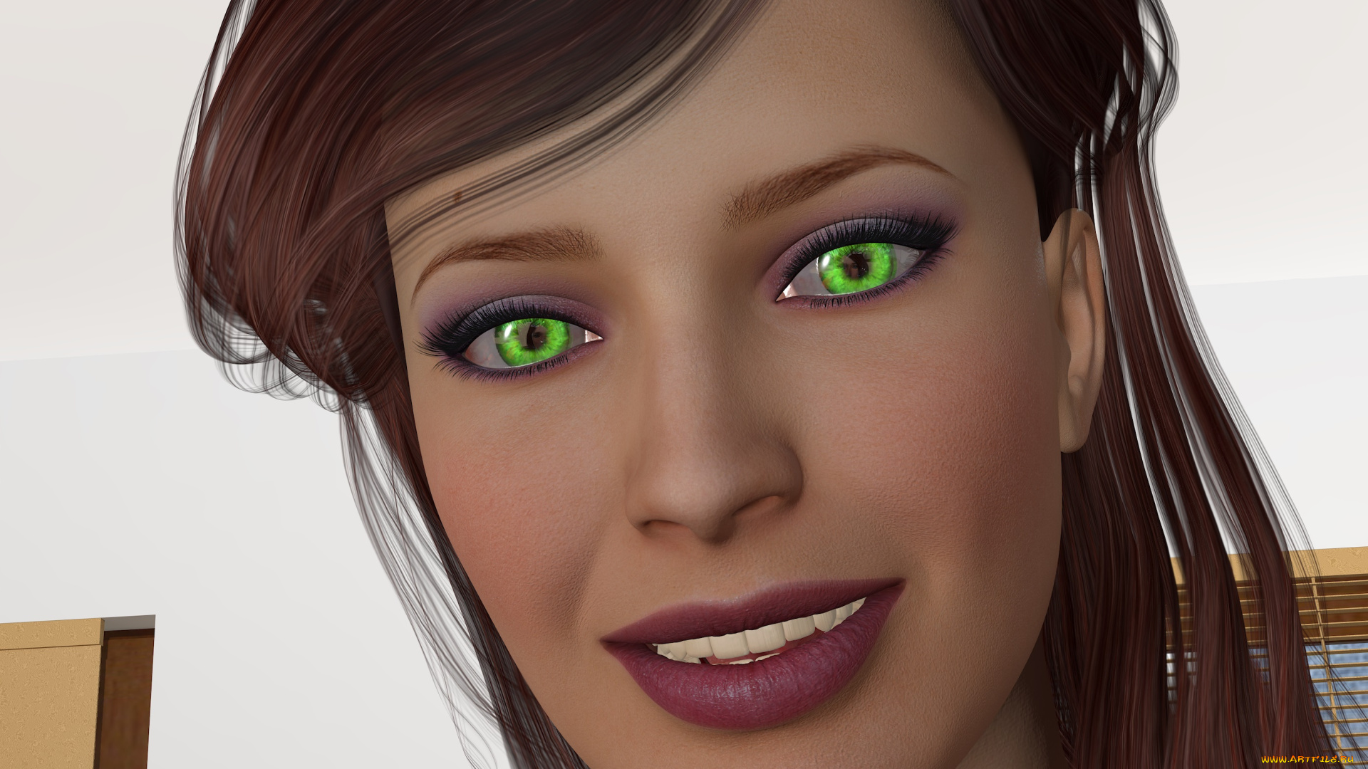 3д, графика, портрет, , portraits, фон, класс, стол, взгляд, девушка, учительница