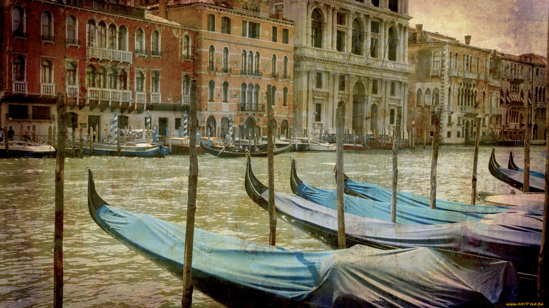 корабли, лодки, , шлюпки, venice, italy, city, vintage, венеция, италия, город, канал, гондола