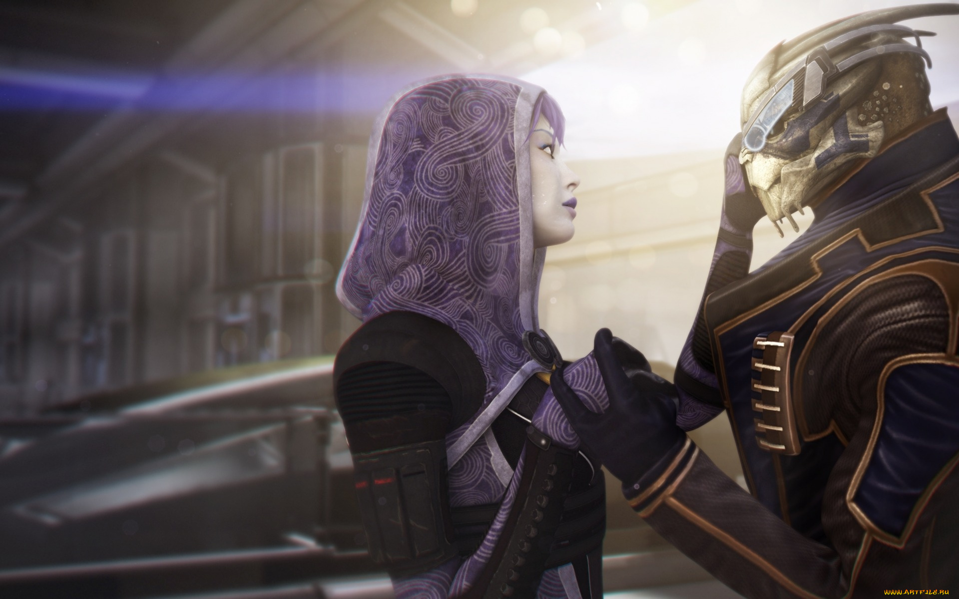 видео, игры, mass, effect, любовь, mass, effect, tali'zorah, tali, garrus, vakarian