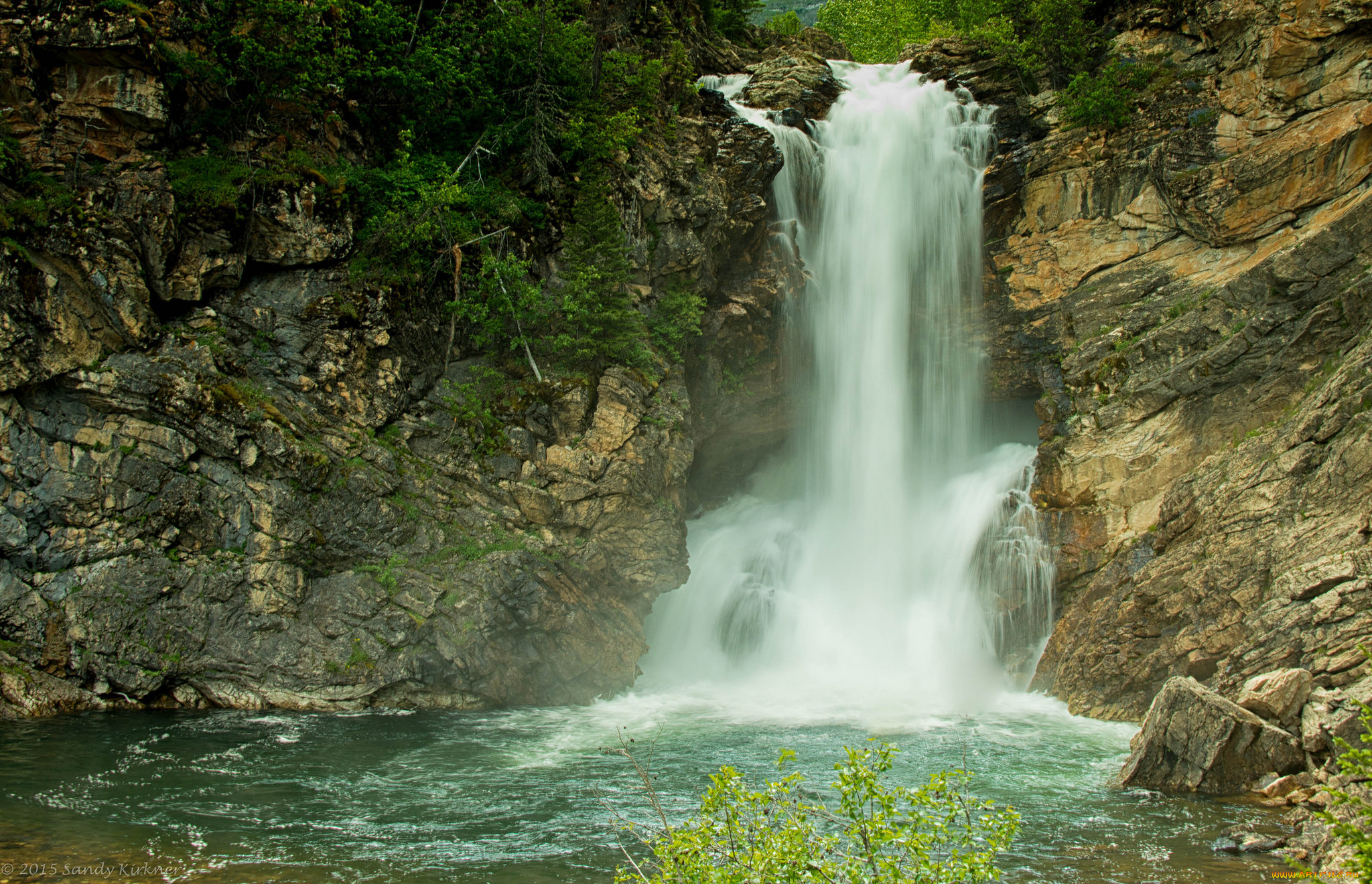 природа, водопады, лес, водопад, река