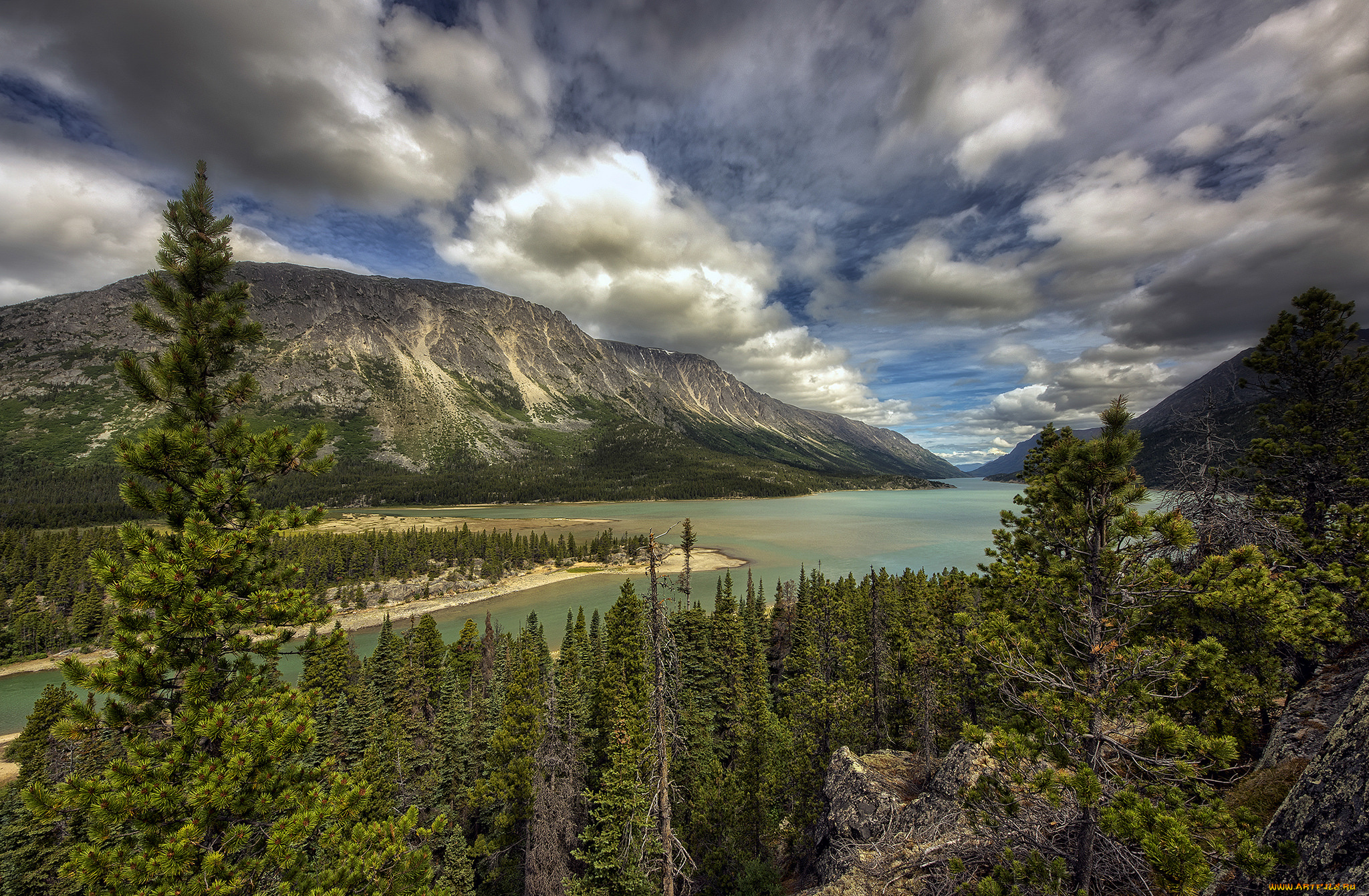 природа, реки, озера, река, лес, горы