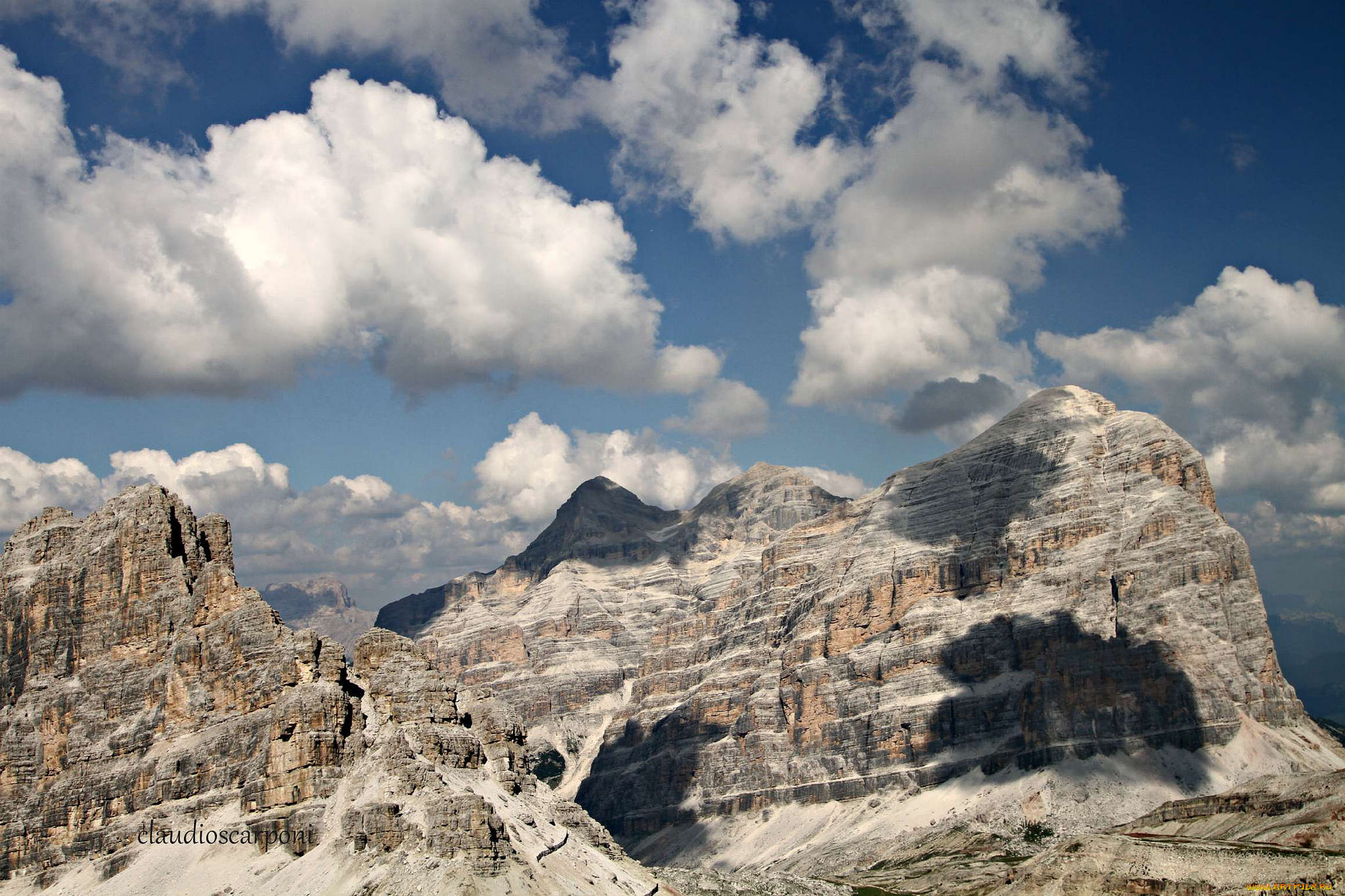 природа, горы, облака, скалы