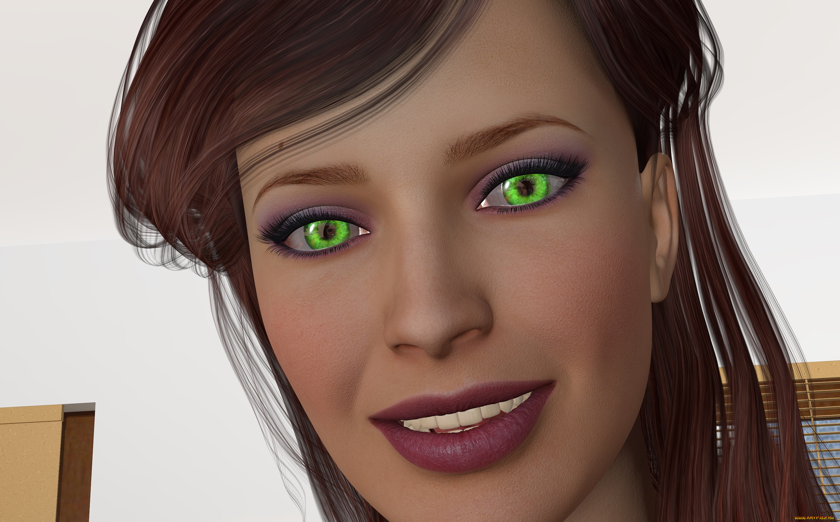 3д, графика, портрет, , portraits, фон, класс, стол, взгляд, девушка, учительница