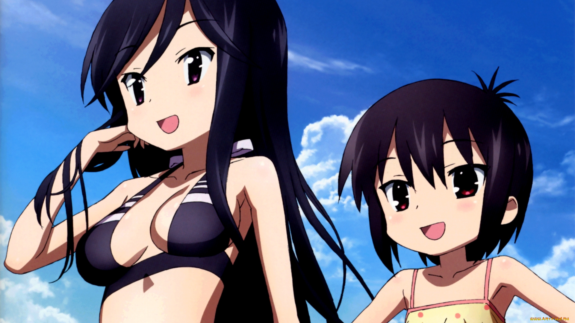 аниме, a, channel, фон, взгляд, девушки