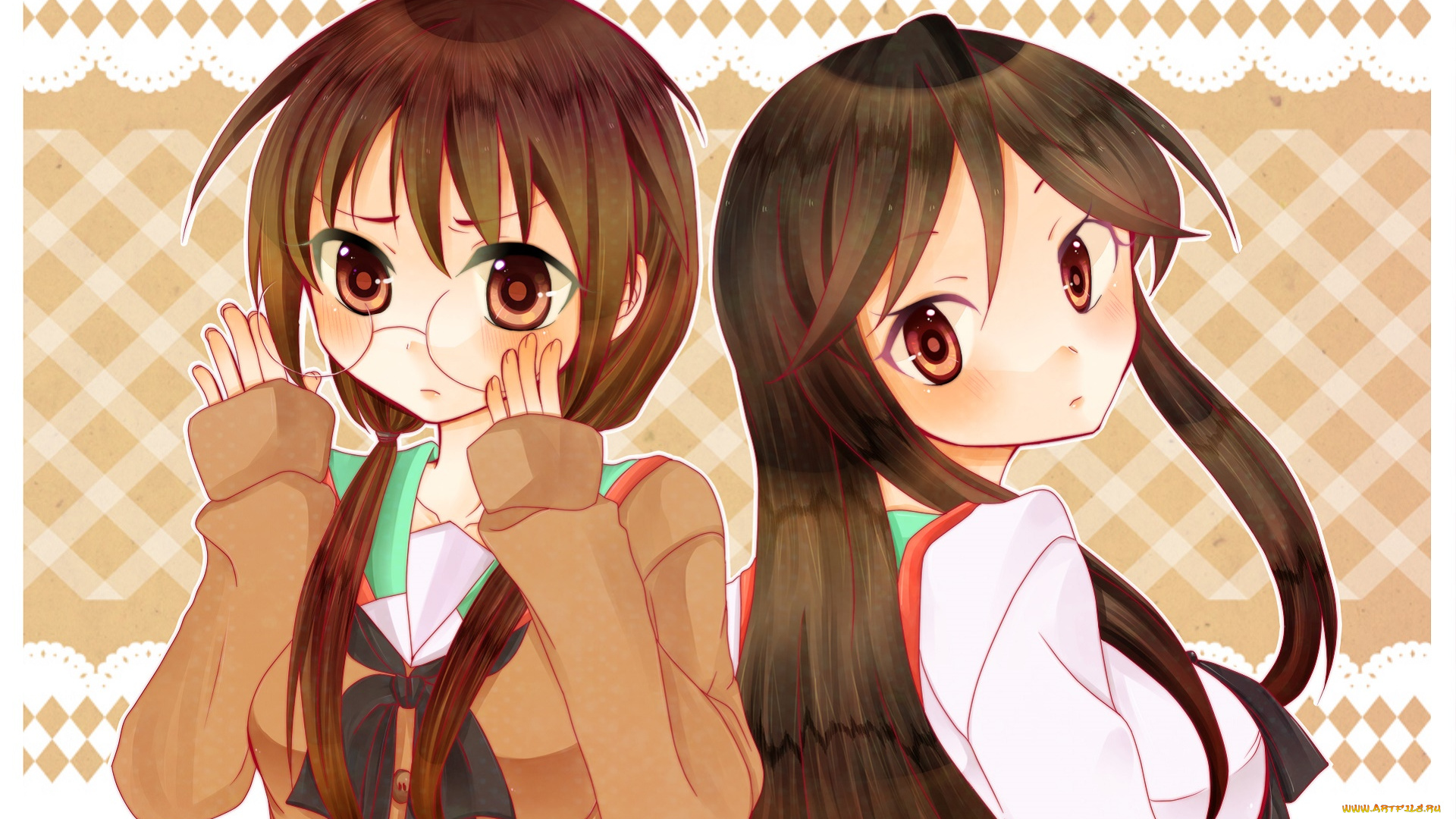 аниме, a, channel, фон, взгляд, девушки