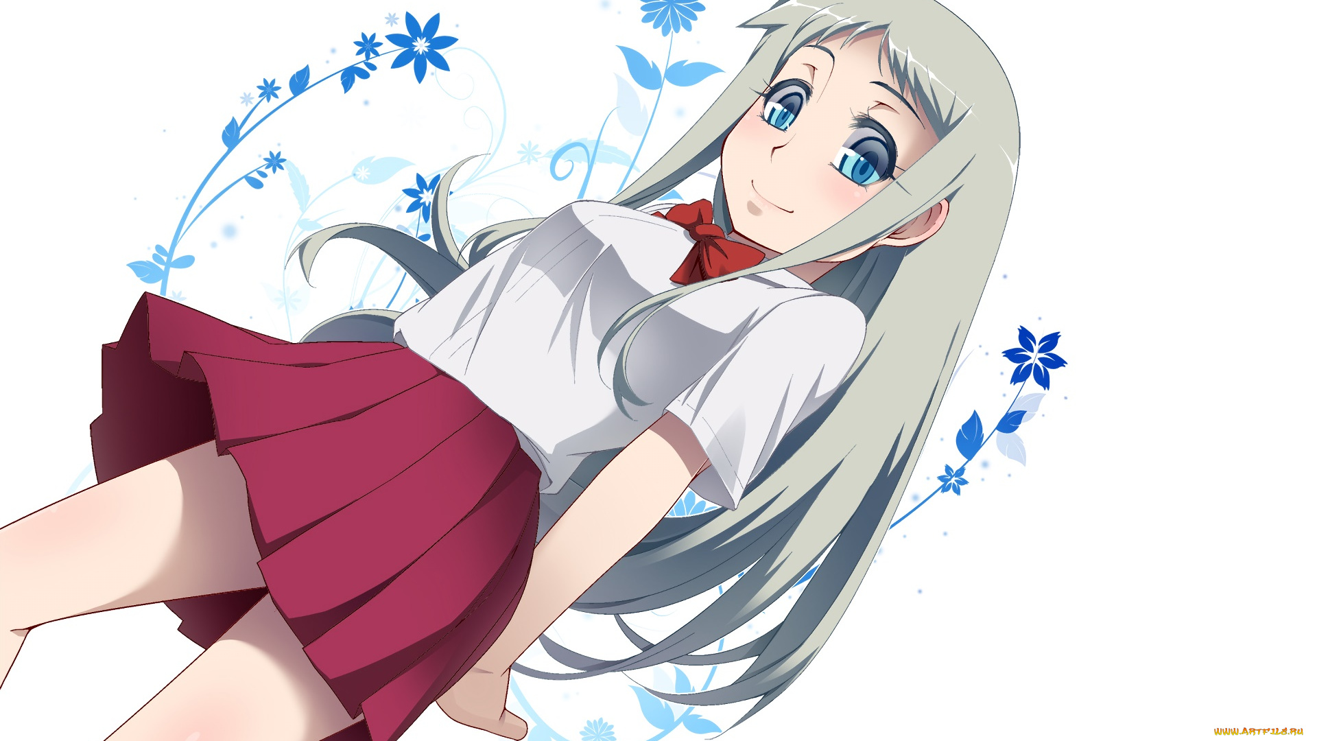 аниме, anohana, фон, взгляд, девушка