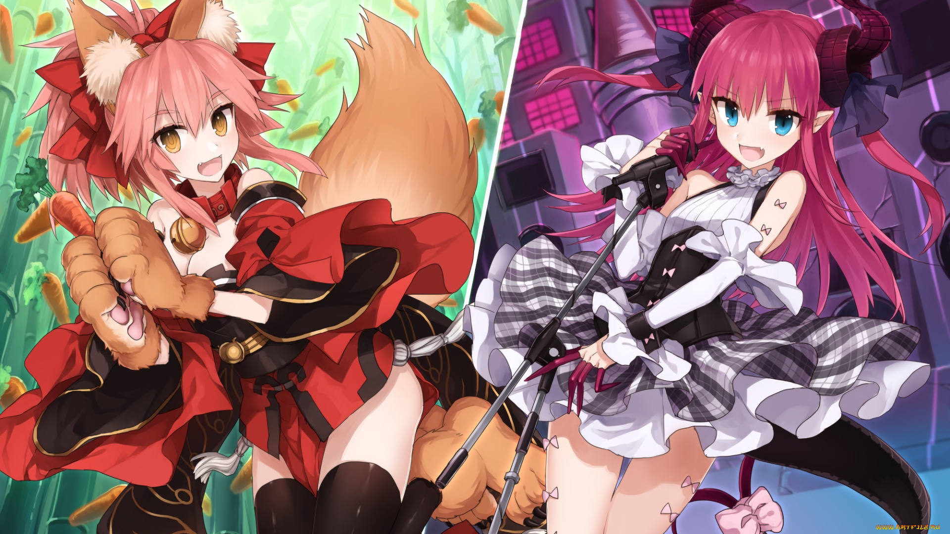 аниме, fate, stay, night, девушки