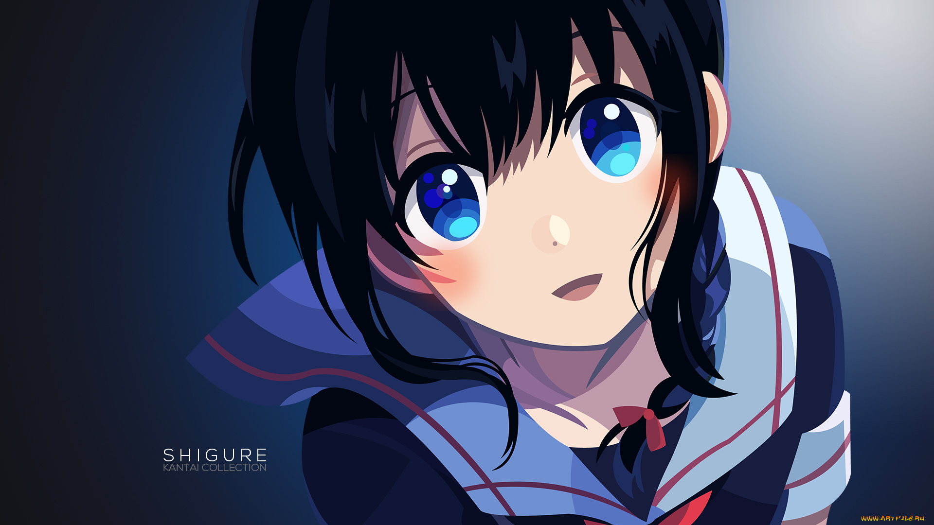 аниме, kantai, collection, взгляд, фон, девушка