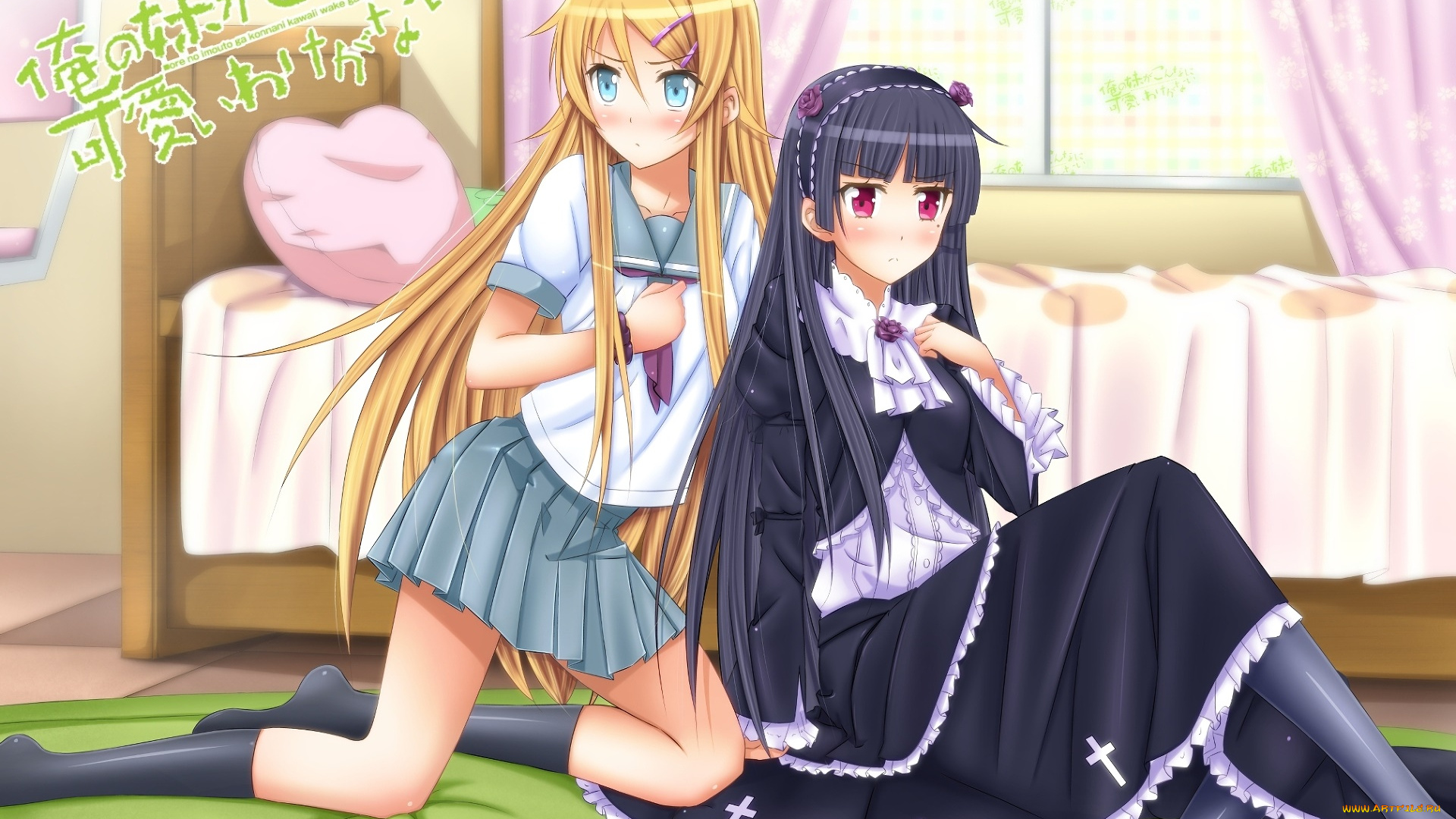 аниме, oreimo, фон, взгляд, девушки