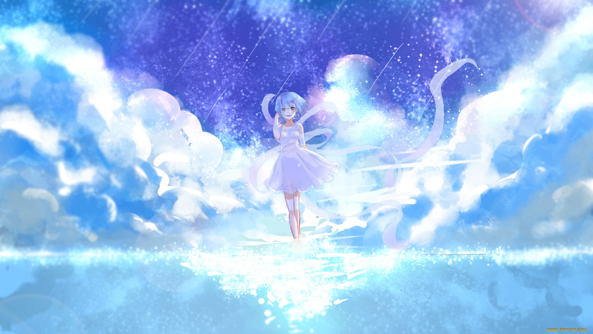 аниме, re, , zero, kara, hajimeru, isekai, seikatsu, девушка, взгляд, фон