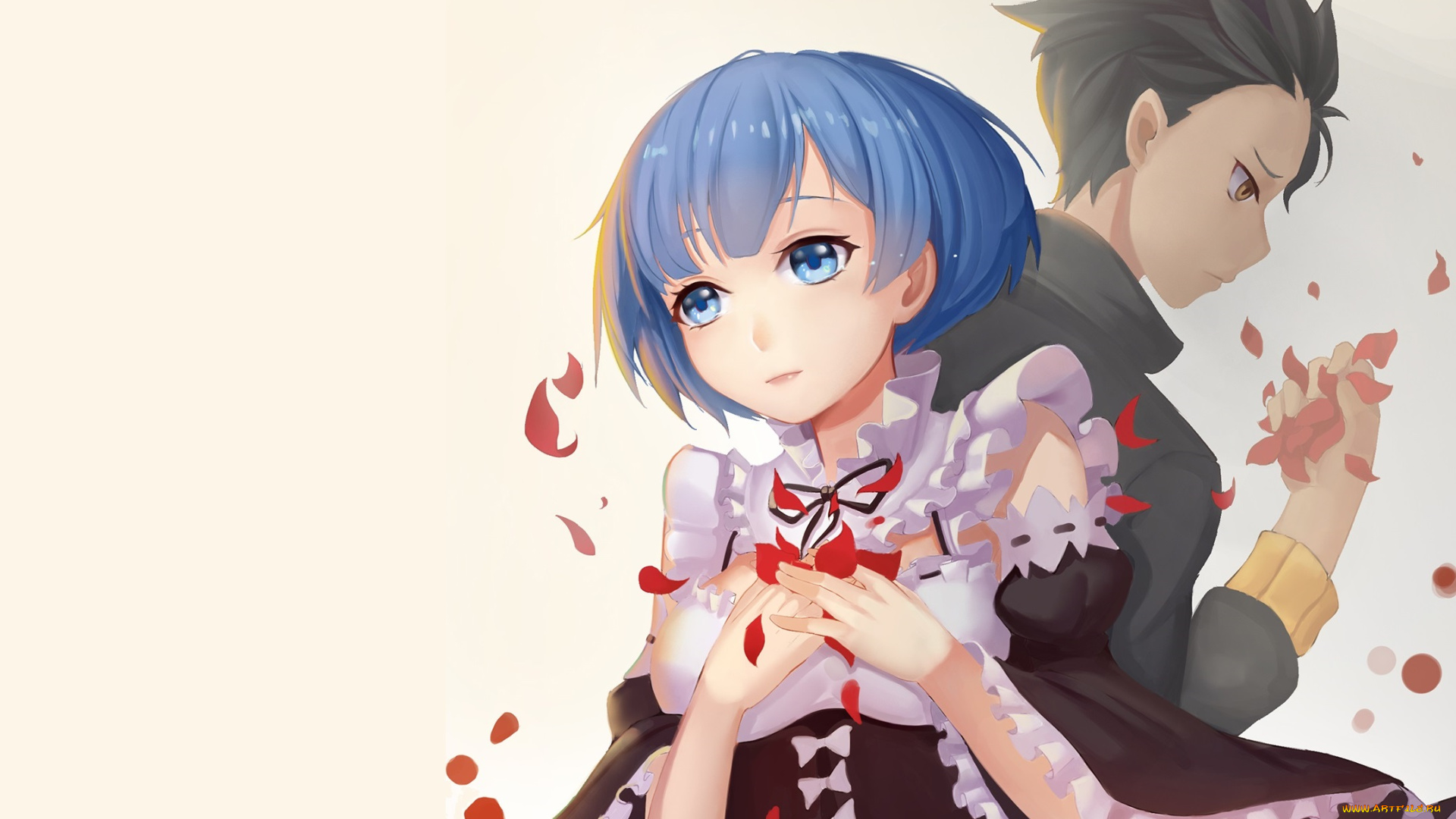 аниме, re, , zero, kara, hajimeru, isekai, seikatsu, субару, рем