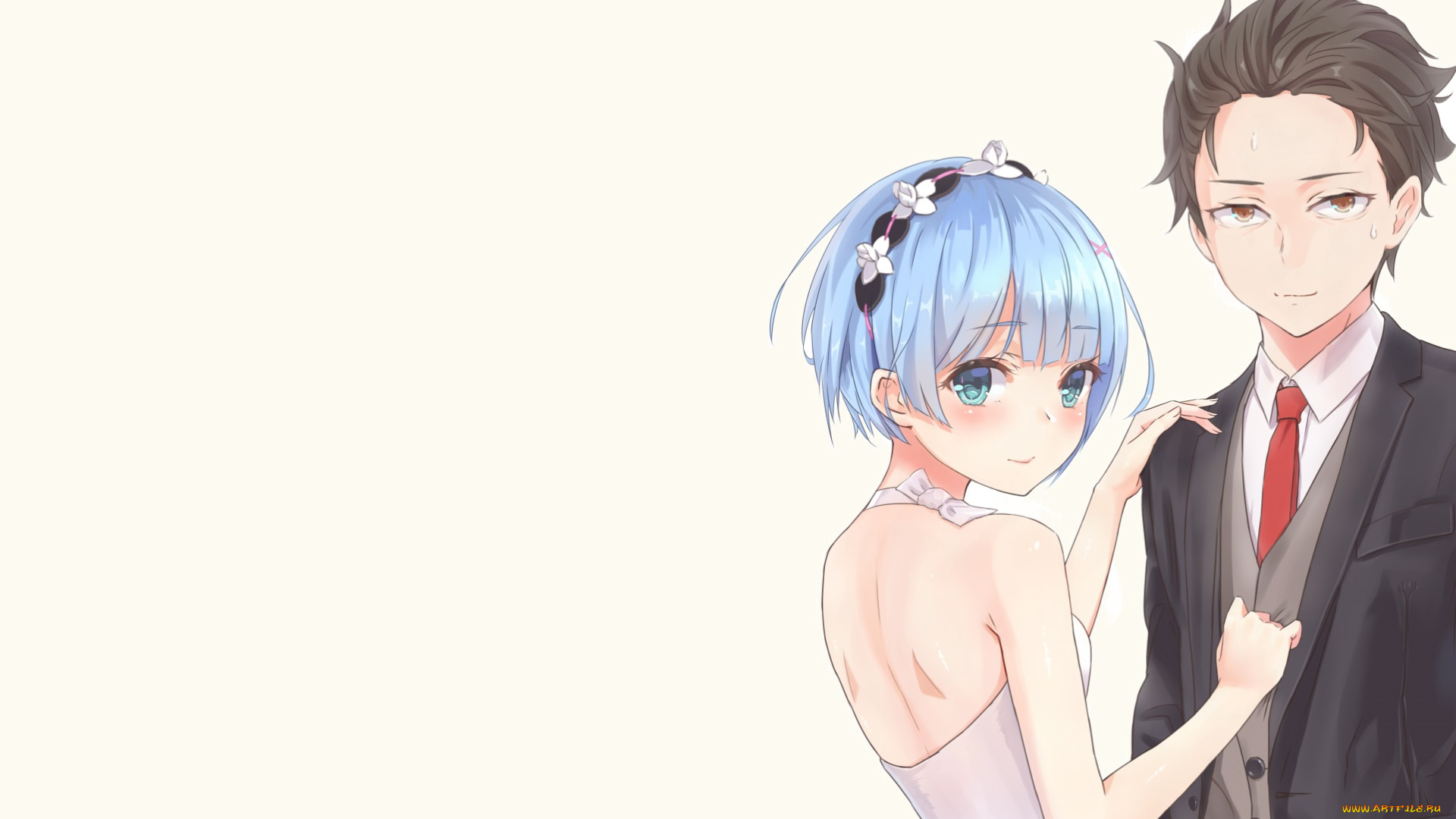 аниме, re, , zero, kara, hajimeru, isekai, seikatsu, субару, рем