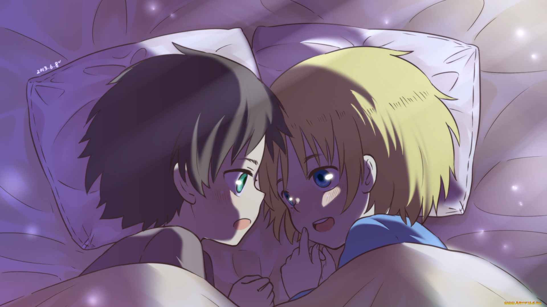 аниме, shingeki, no, kyojin, дети, эрен, армин