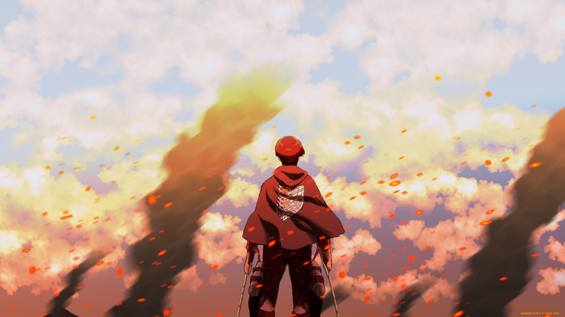 аниме, shingeki, no, kyojin, леви