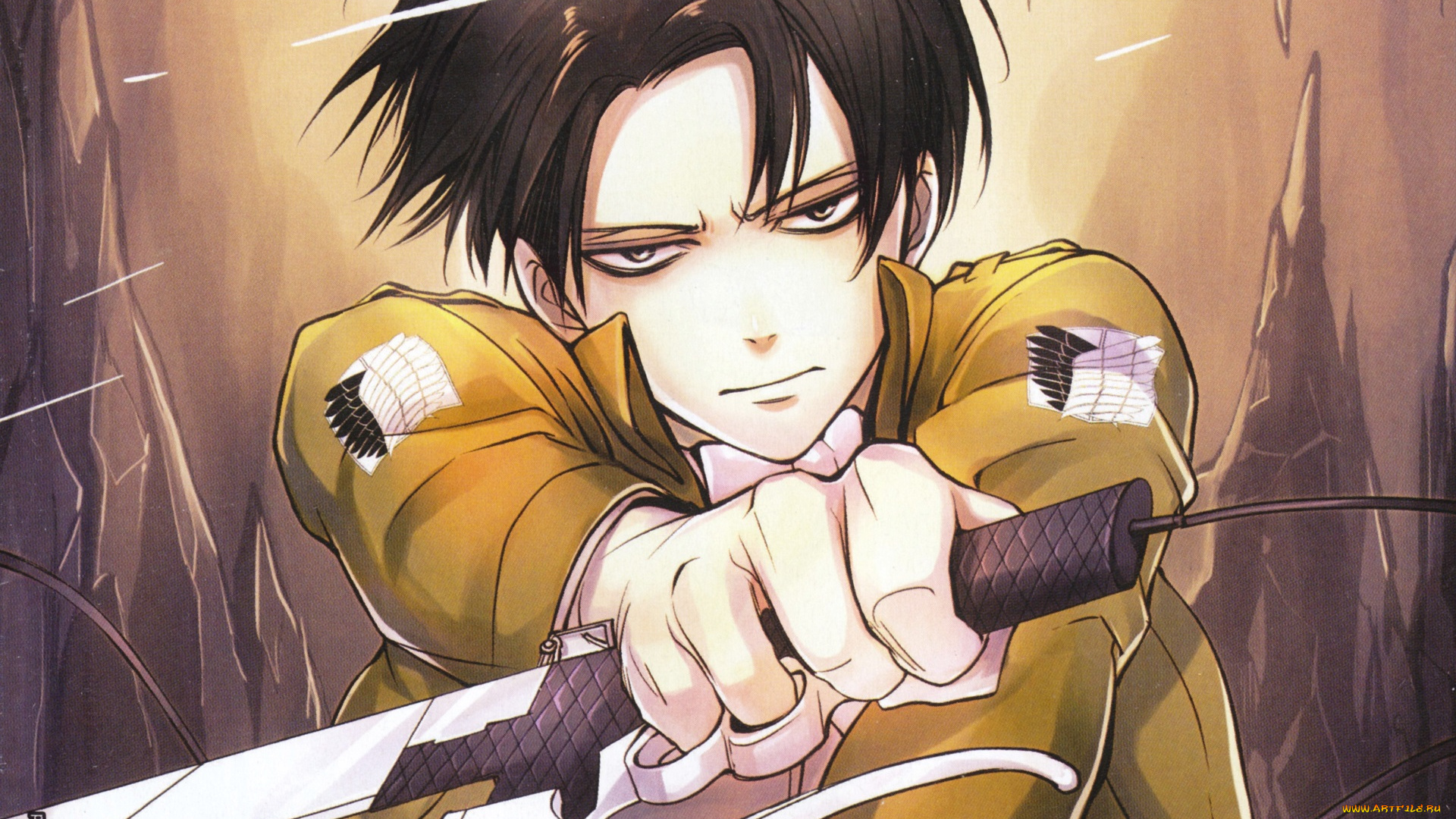 аниме, shingeki, no, kyojin, леви