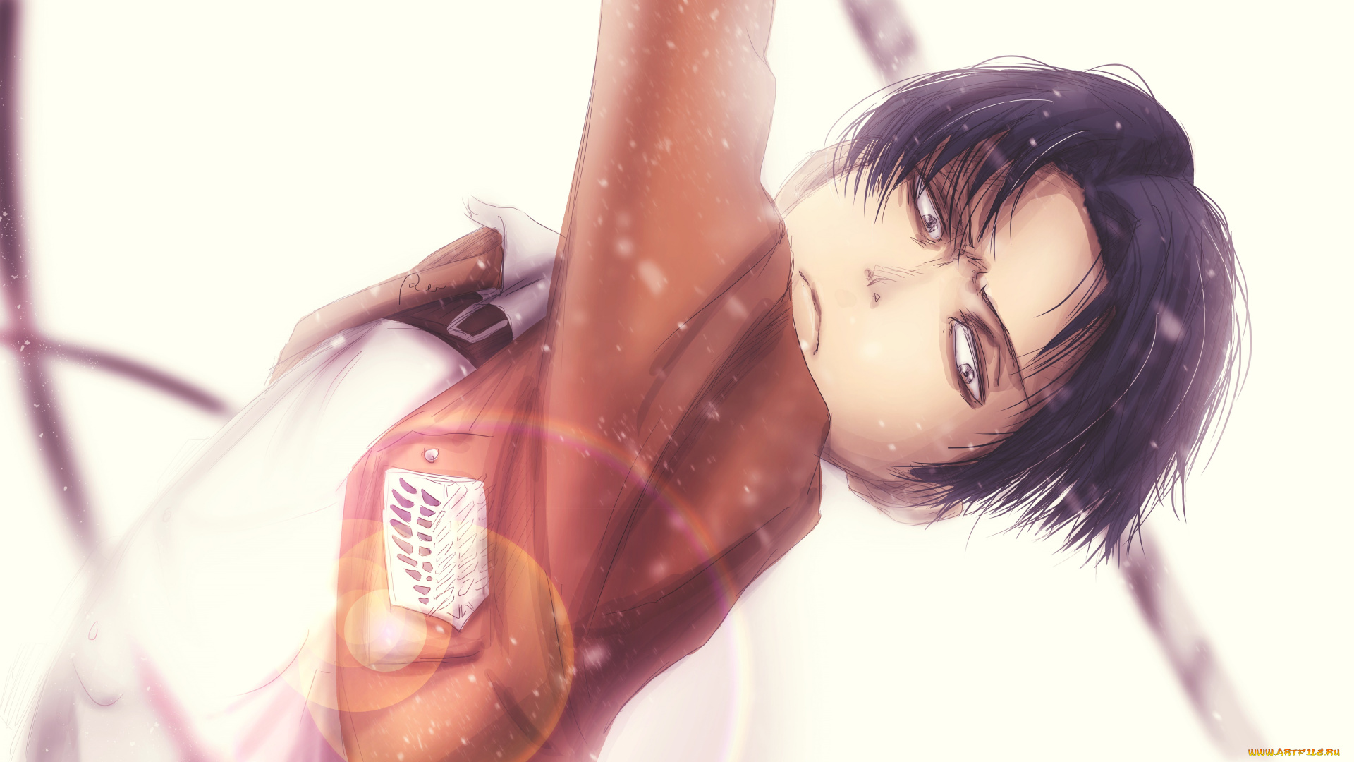 аниме, shingeki, no, kyojin, леви