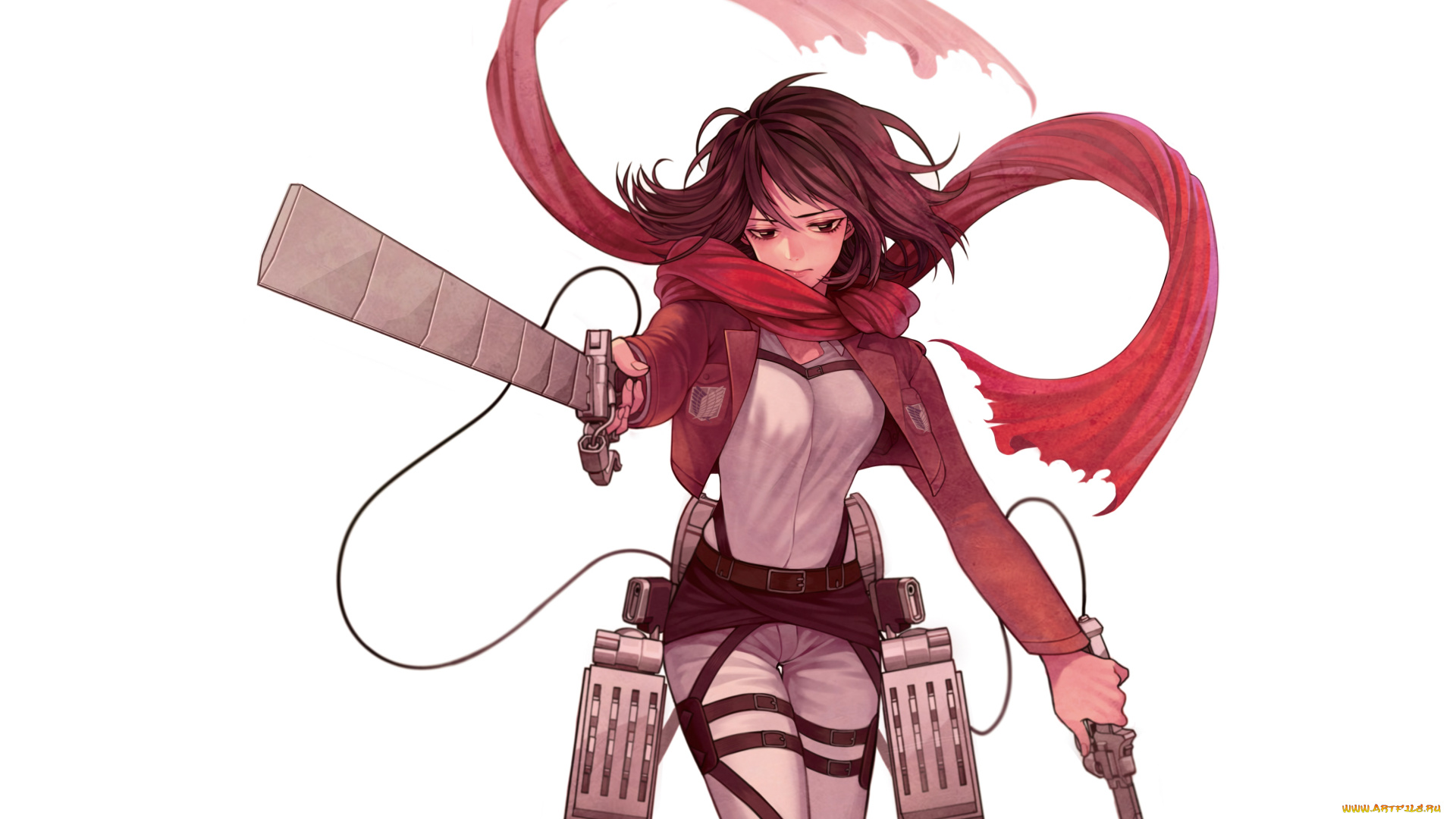 аниме, shingeki, no, kyojin, микаса