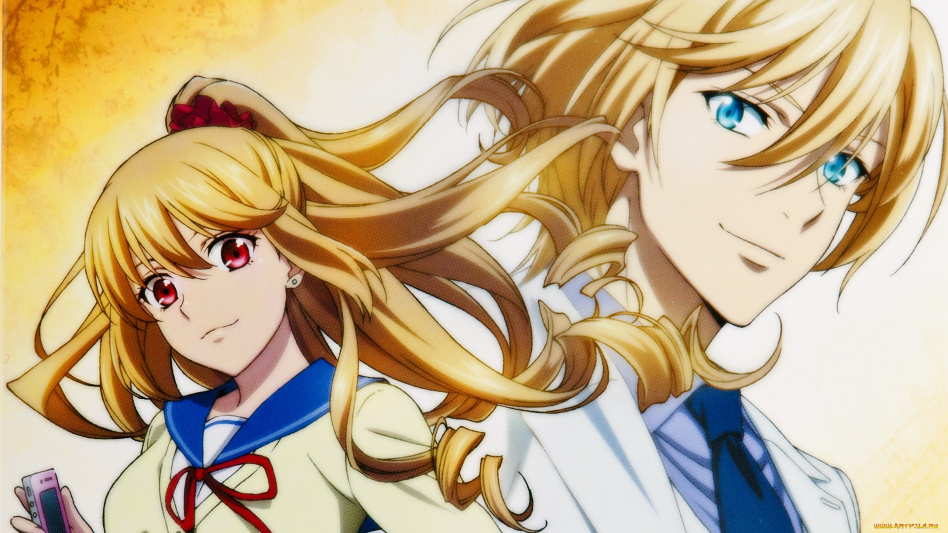 аниме, strike, the, blood, девушка, парень