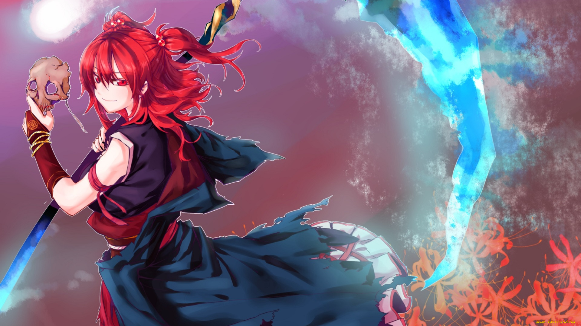 аниме, touhou, девушка