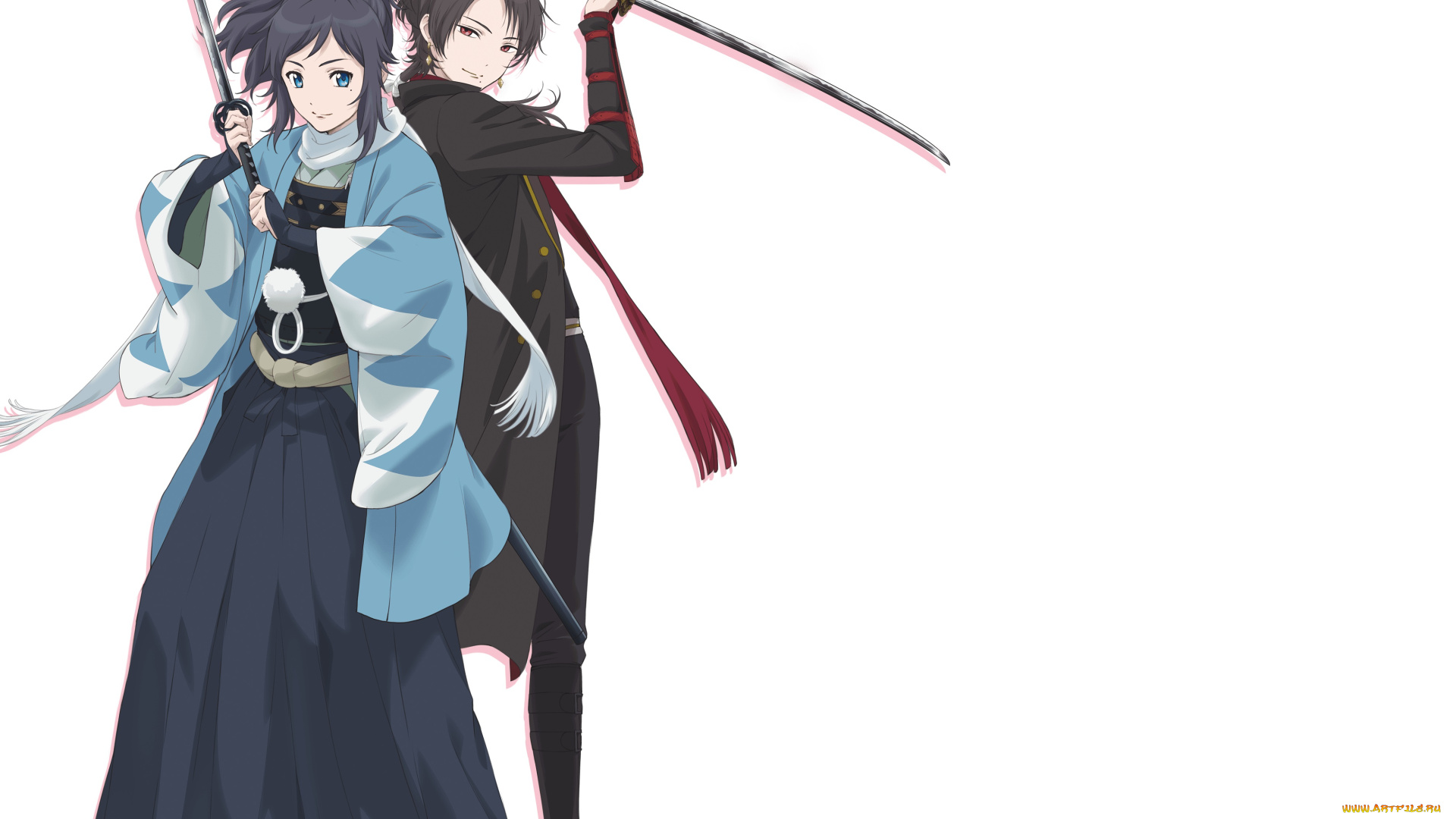 аниме, touken, ranbu, двое
