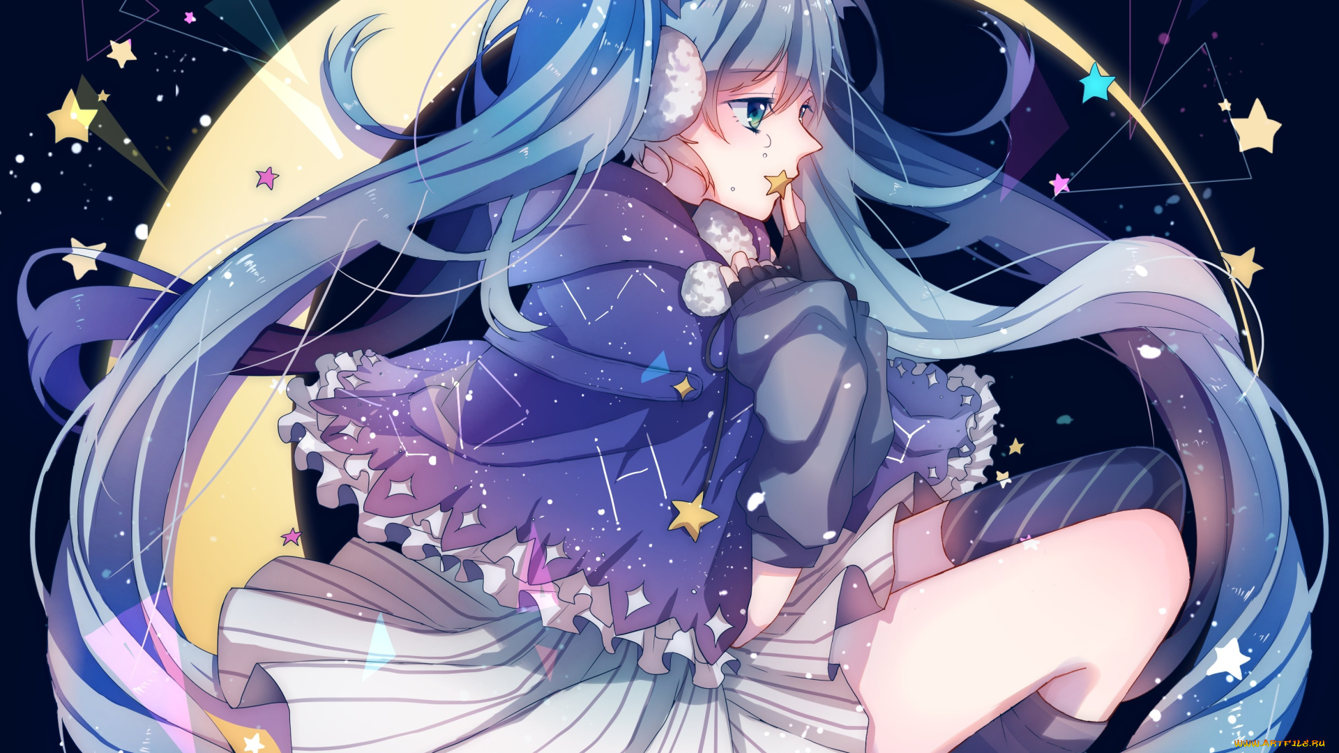 аниме, vocaloid, девушка