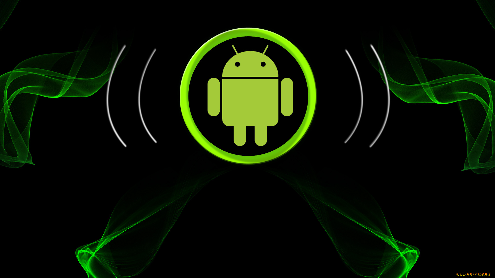 компьютеры, android, фон, логотип