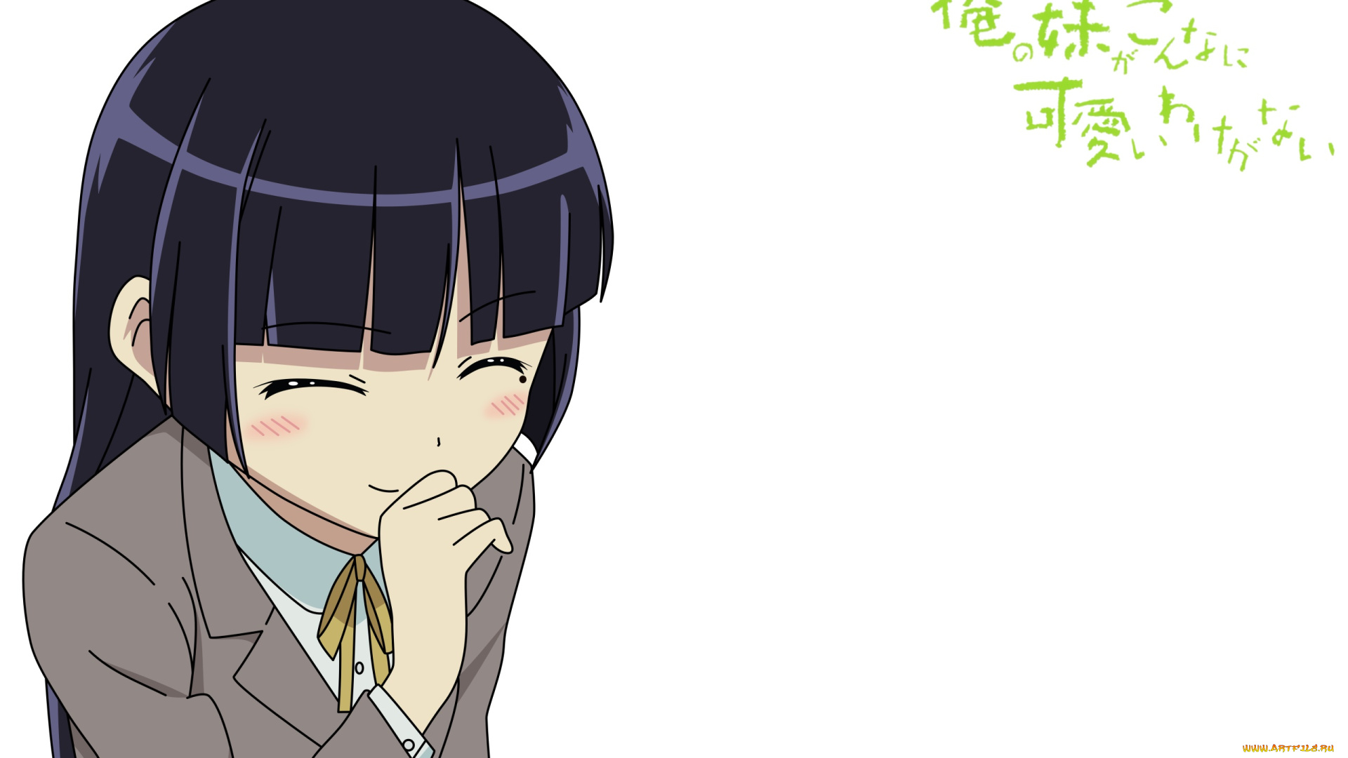 oreimo, аниме, фон, взгляд, девушка