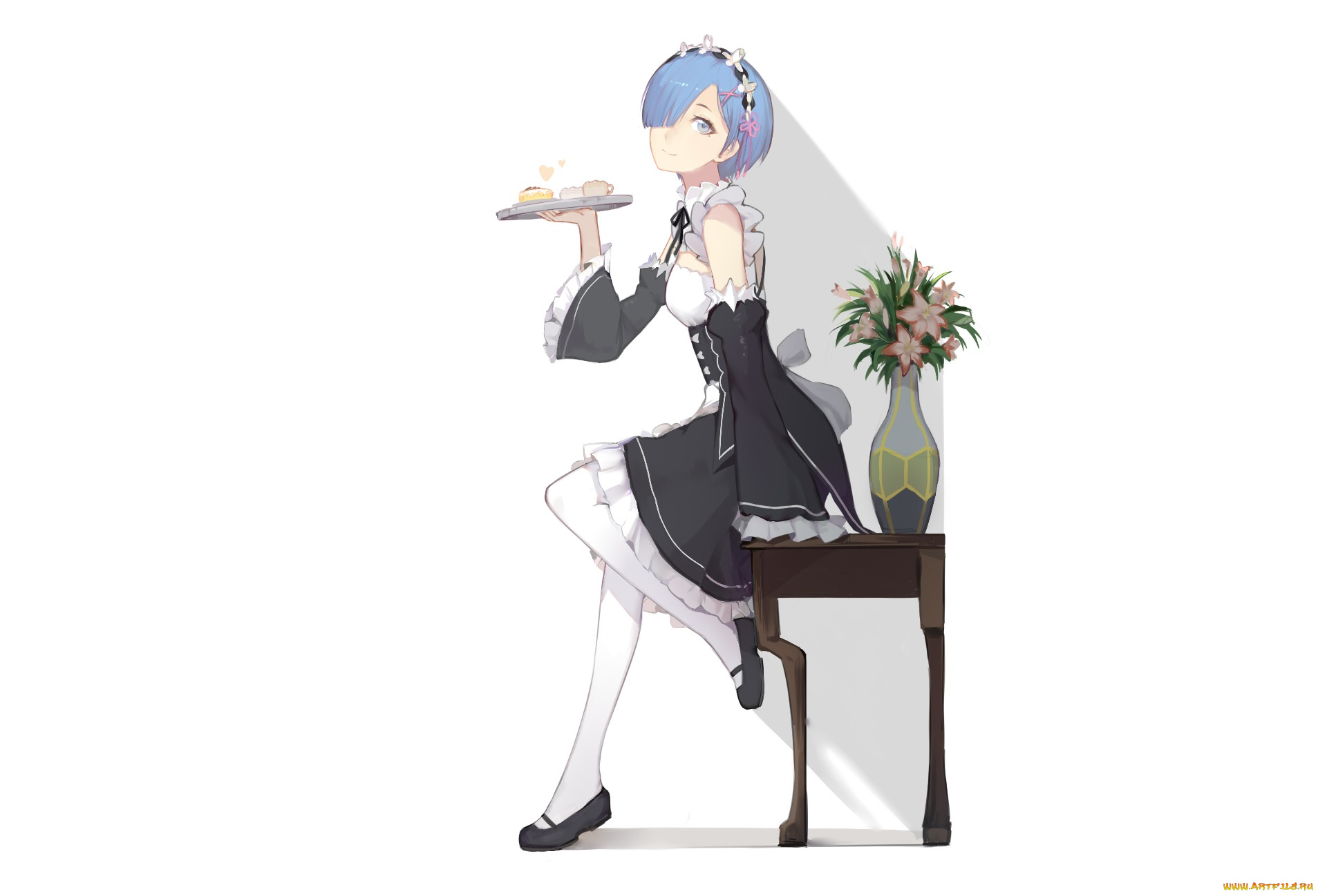 аниме, re, , zero, kara, hajimeru, isekai, seikatsu, рем