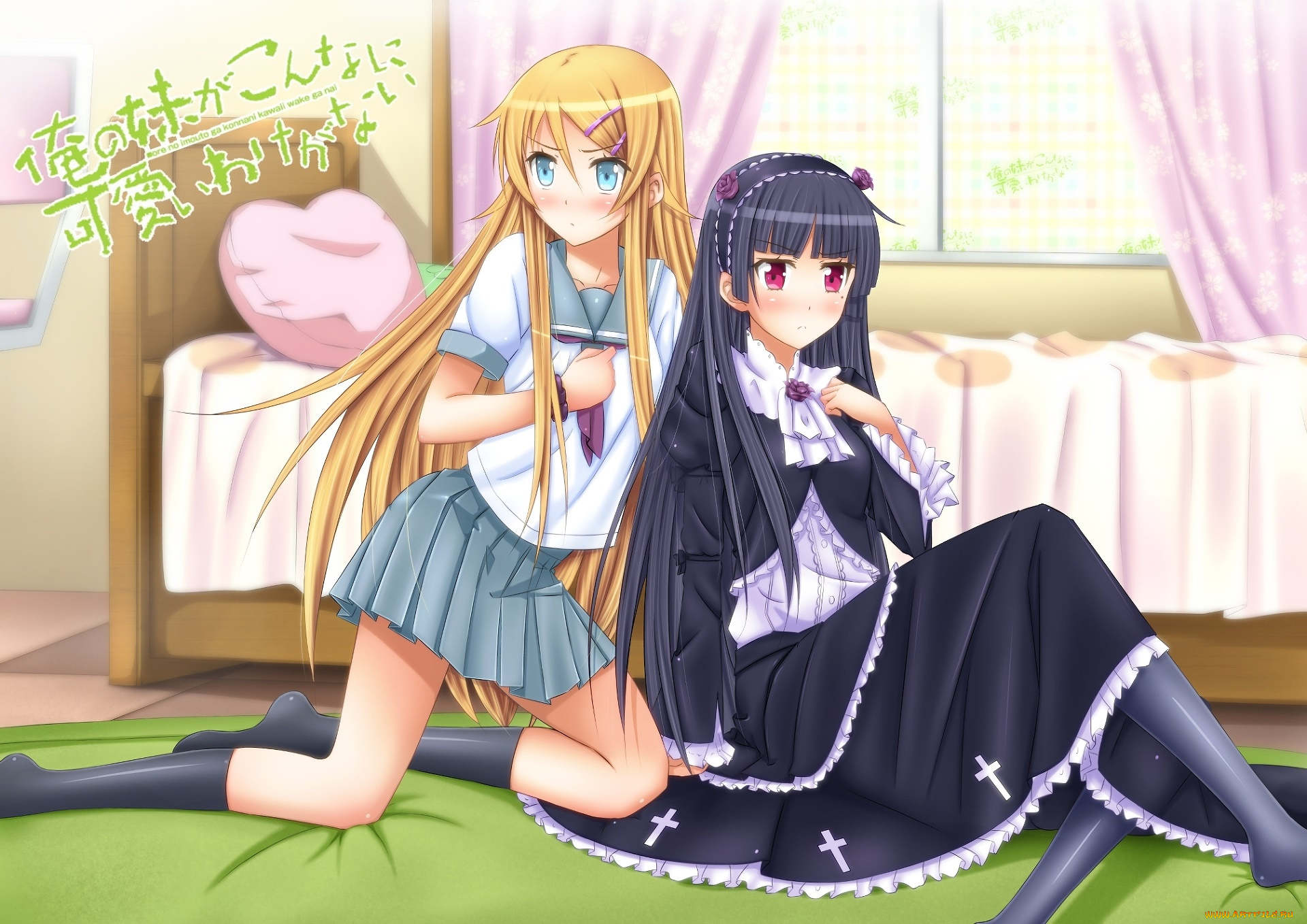 аниме, oreimo, фон, взгляд, девушки