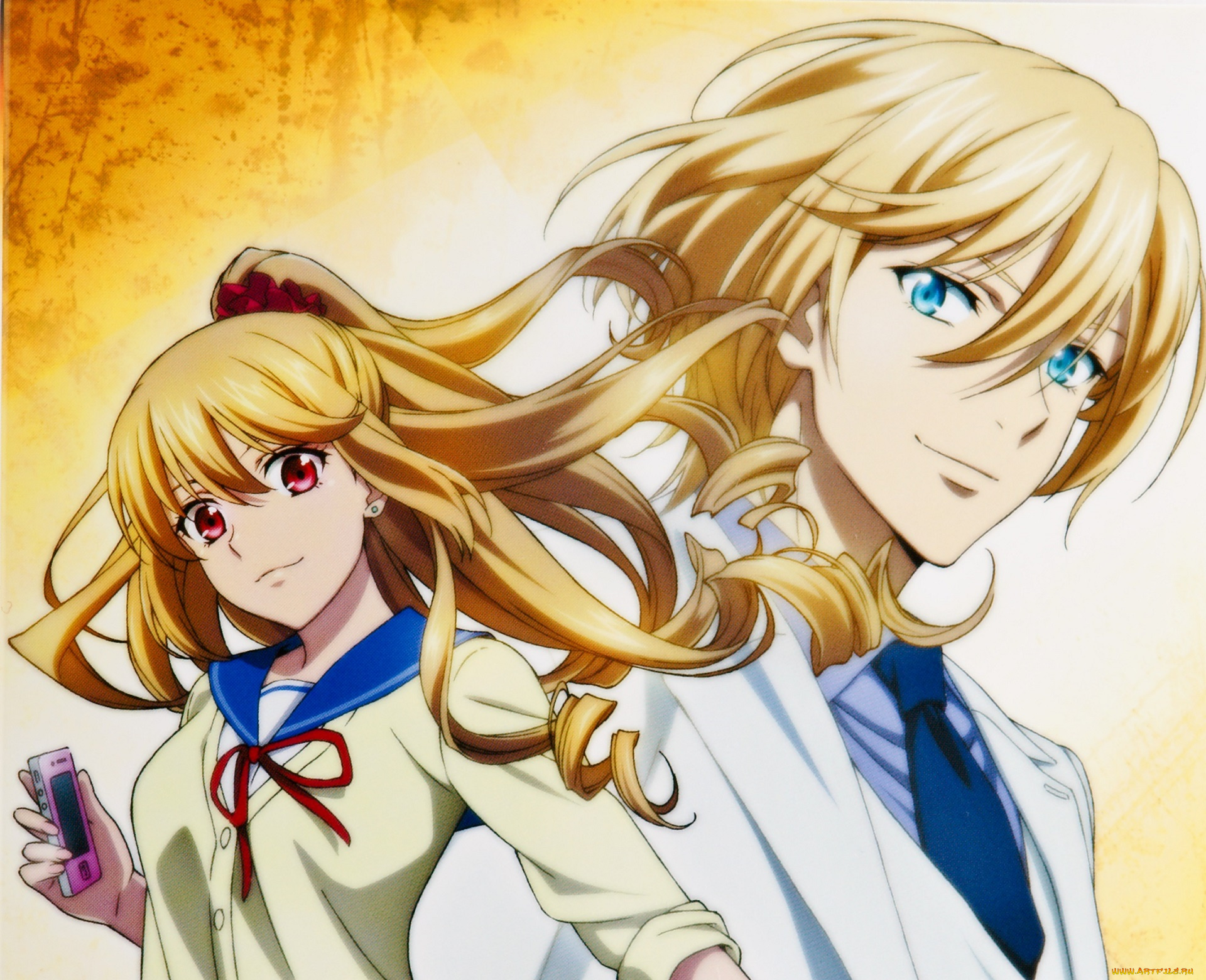 аниме, strike, the, blood, девушка, парень