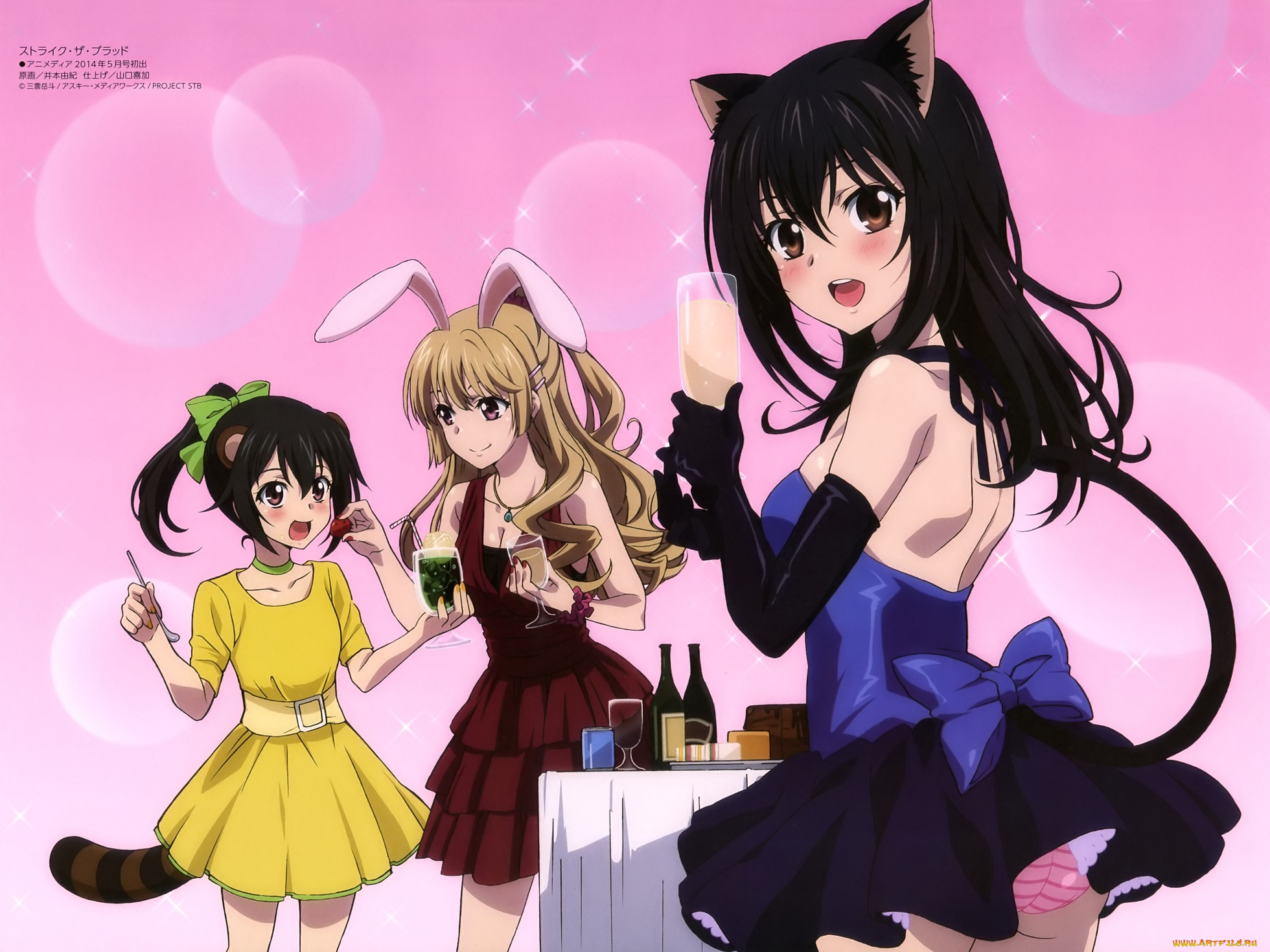 аниме, strike, the, blood, девушки