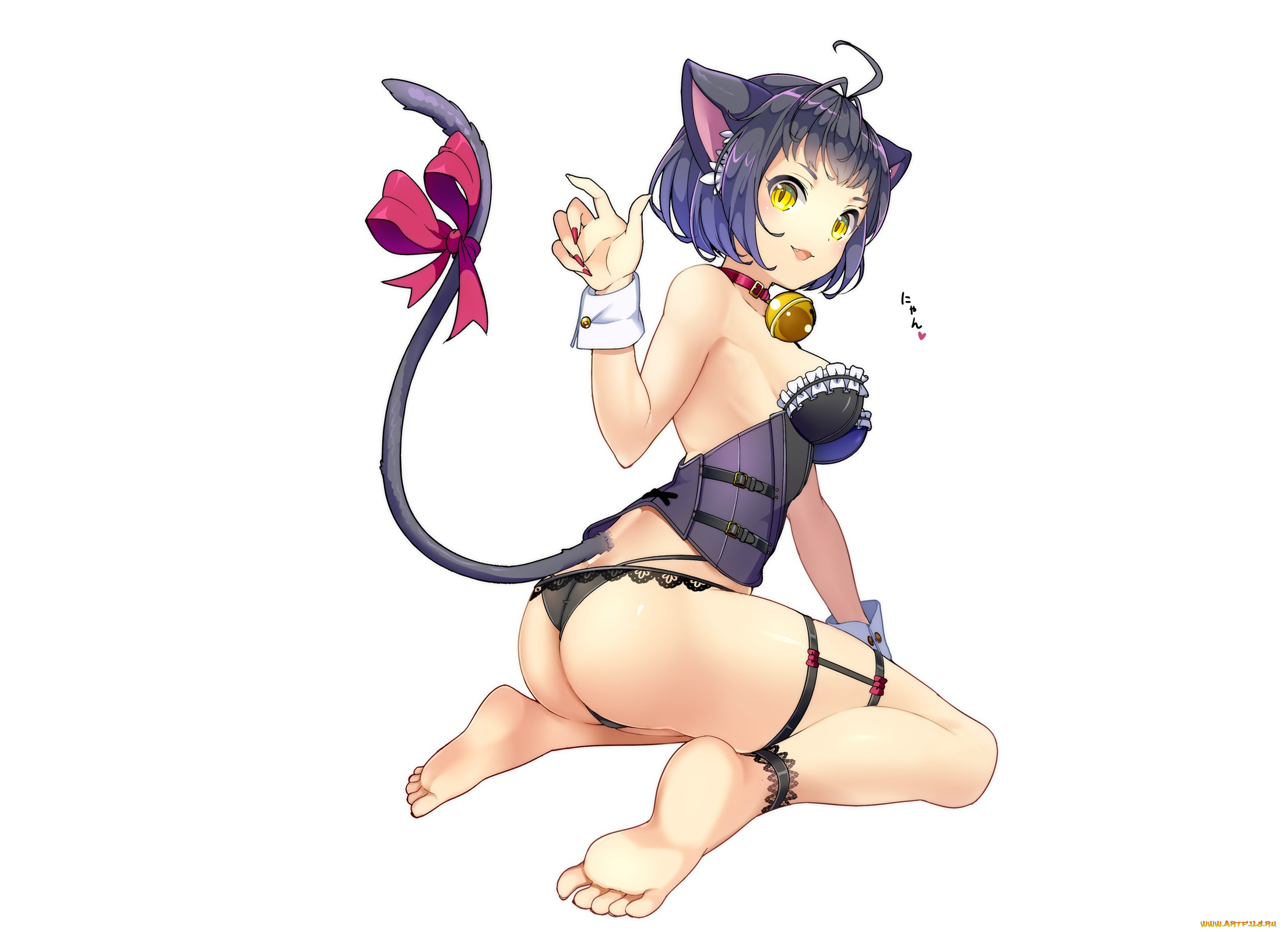 аниме, животные, , существа, девушка