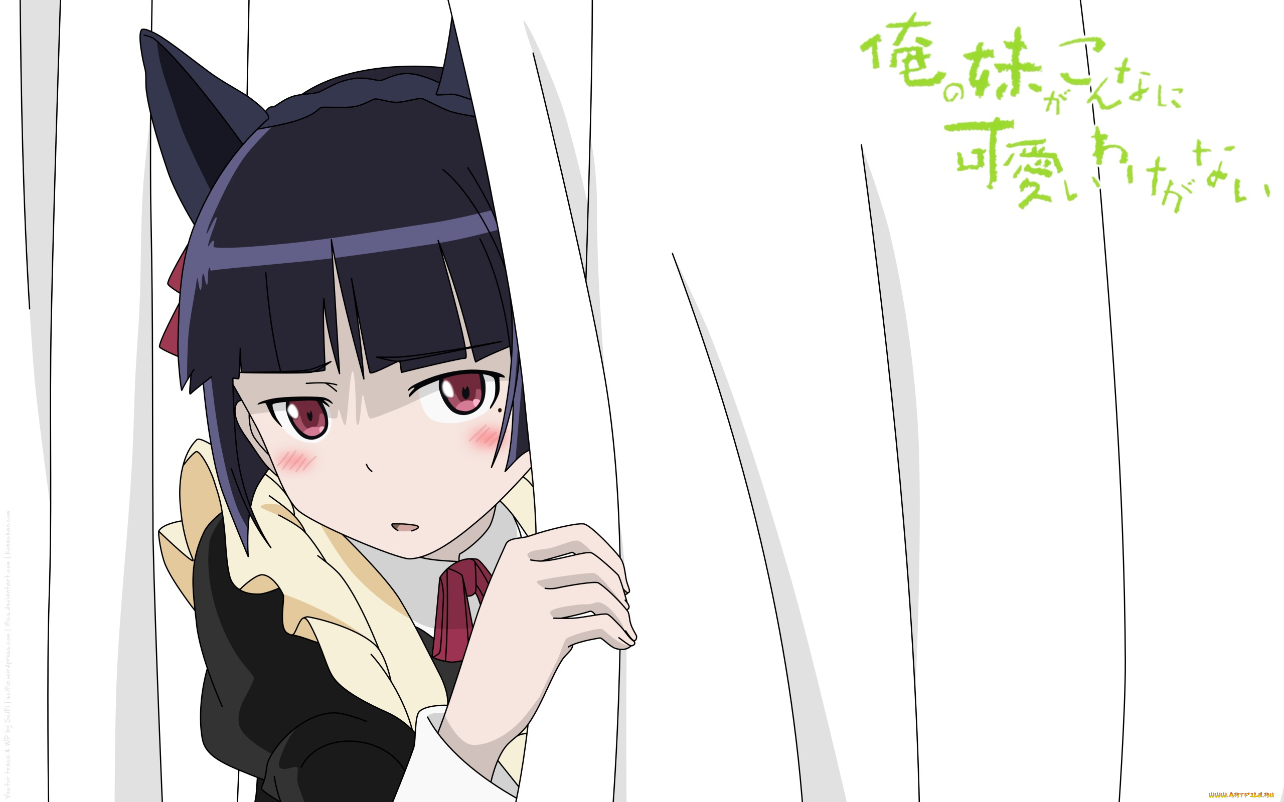 аниме, oreimo, фон, взгляд, девушка