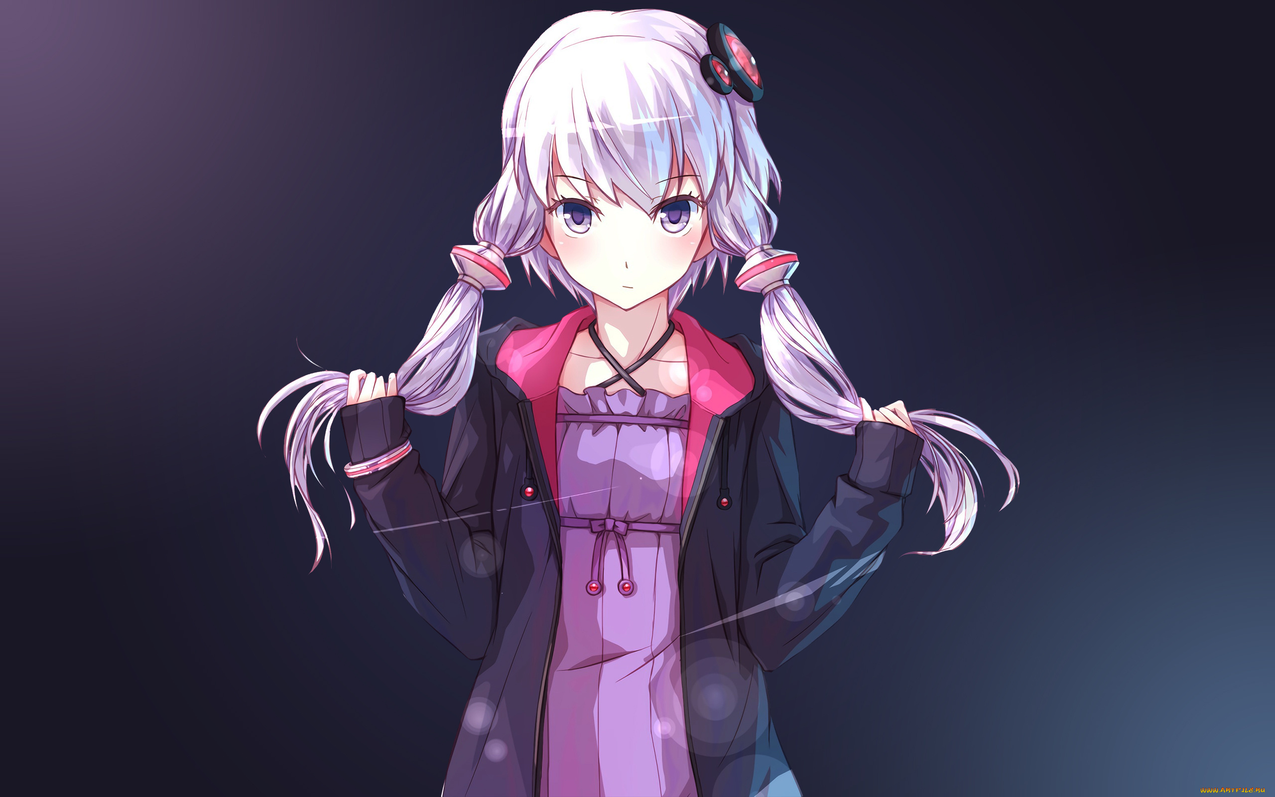 аниме, vocaloid, фон, взгляд, девушка