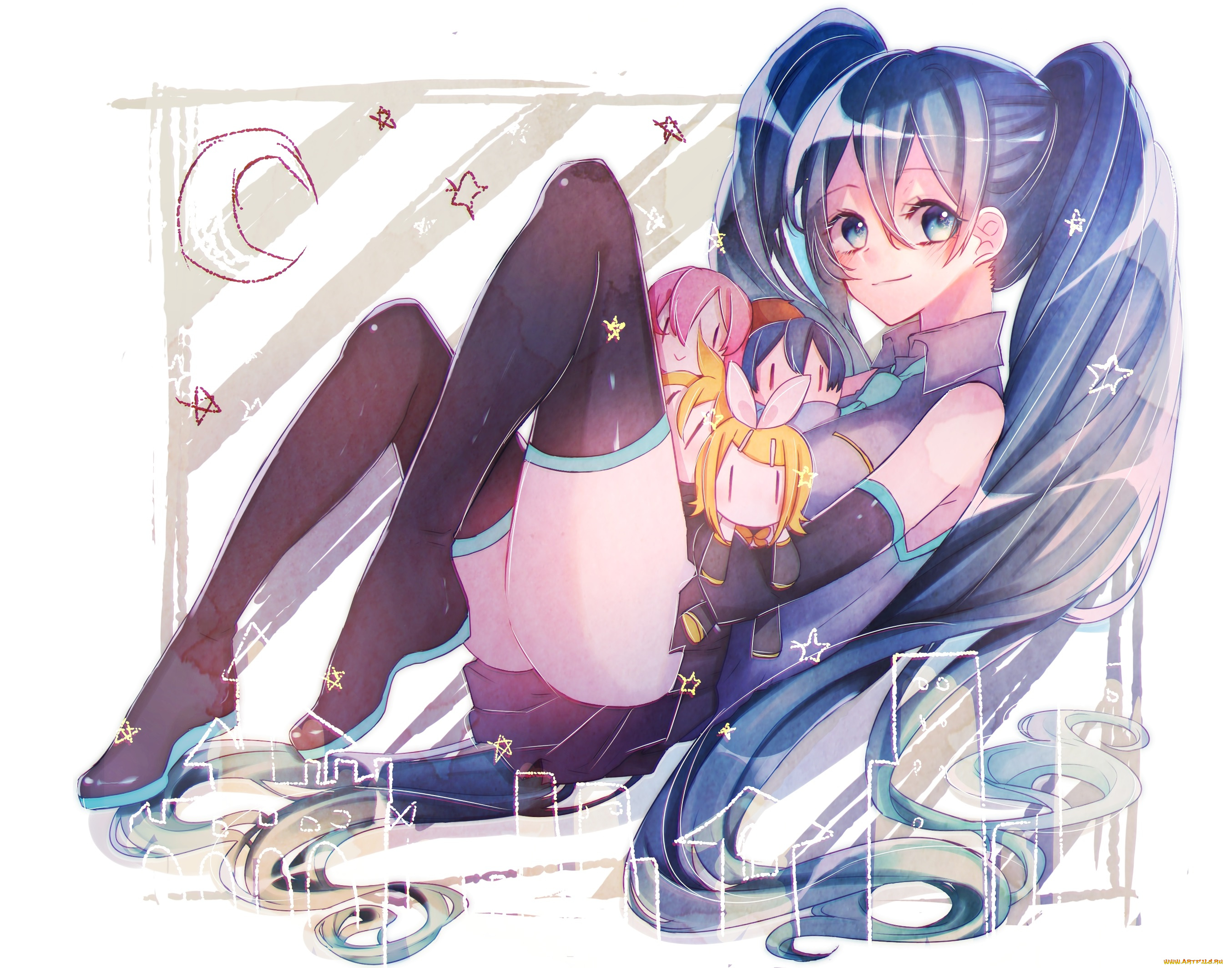 аниме, vocaloid, девушка